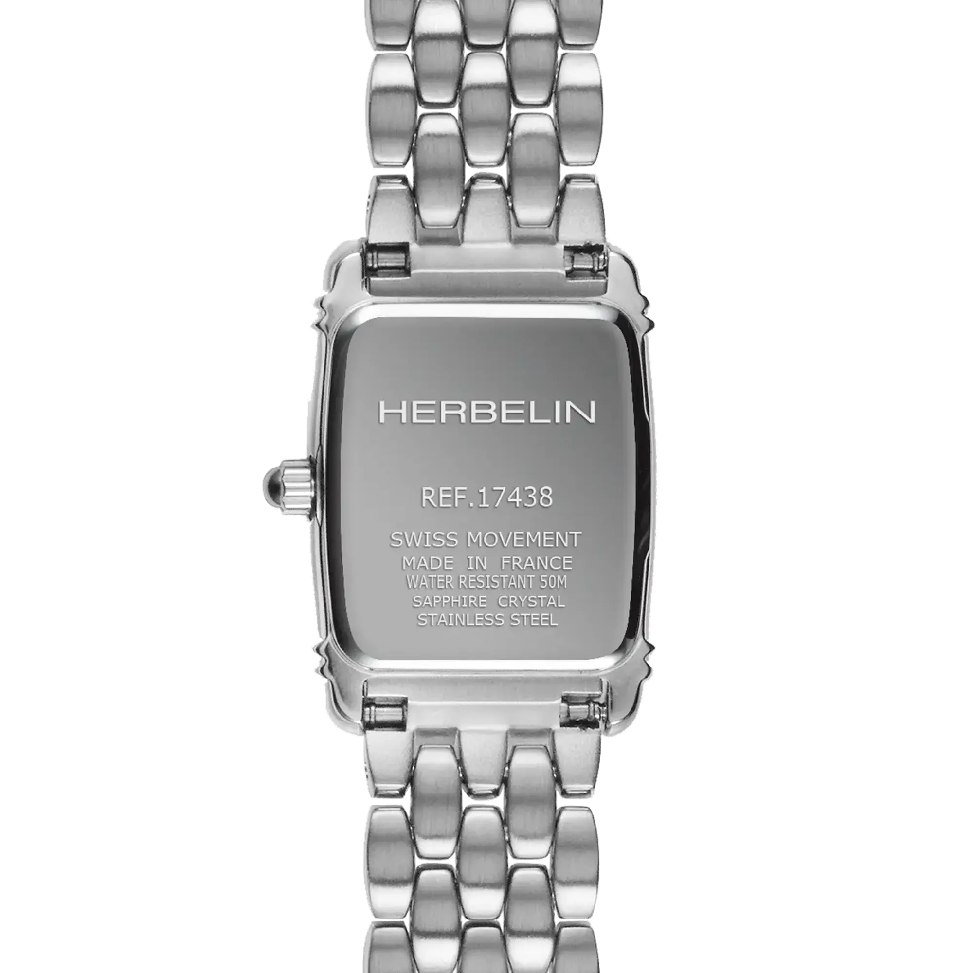 herbelin-art-d-co-montre-femme-acier-cadran-chiffres-romains image 4