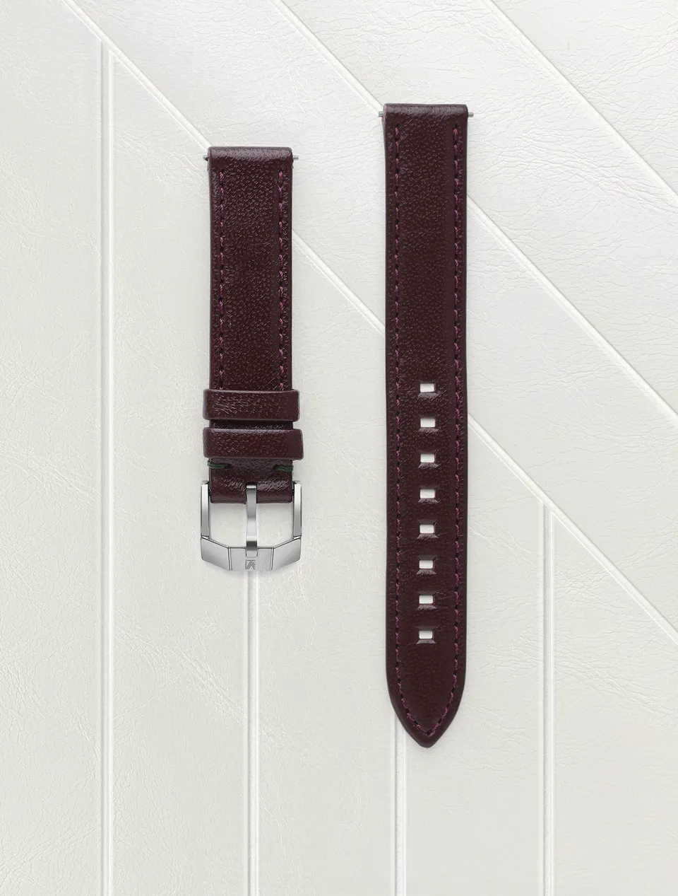 march-la-b-bracelet-montre-chevreau-bordeaux-14-mm-femme image 1