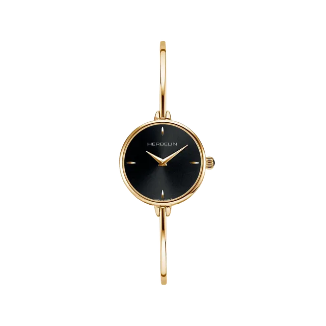 herbelin-fil-quartz-ronde-dor-noir-montre-femme image 1