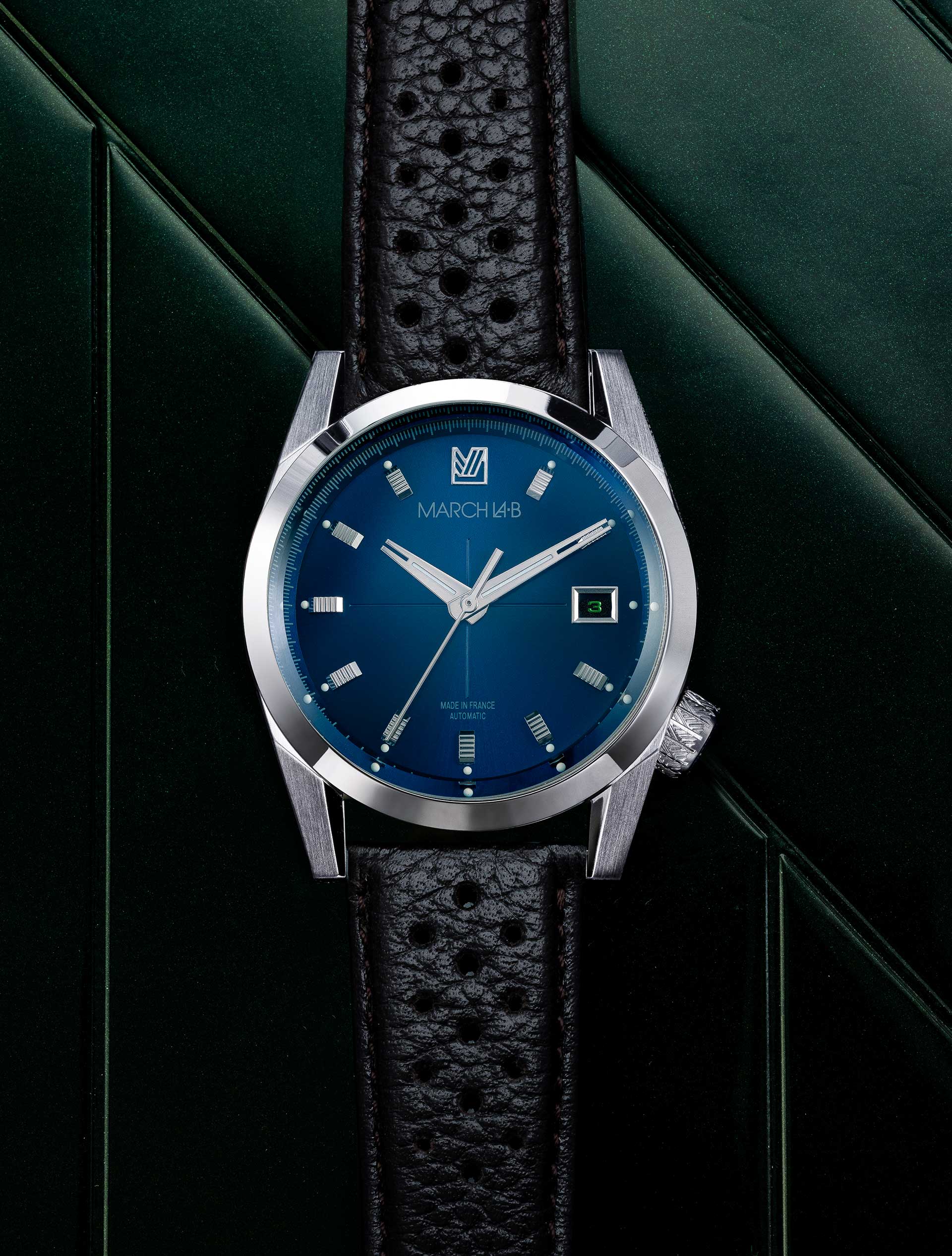 march-la-b-am89-automatique-ocean-38-mm-montre-homme-ronde-bleue image 3