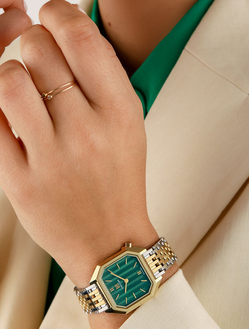 march-la-b-milady-mansart-chevrons-emerald-montre-femme-28-mm image 1
