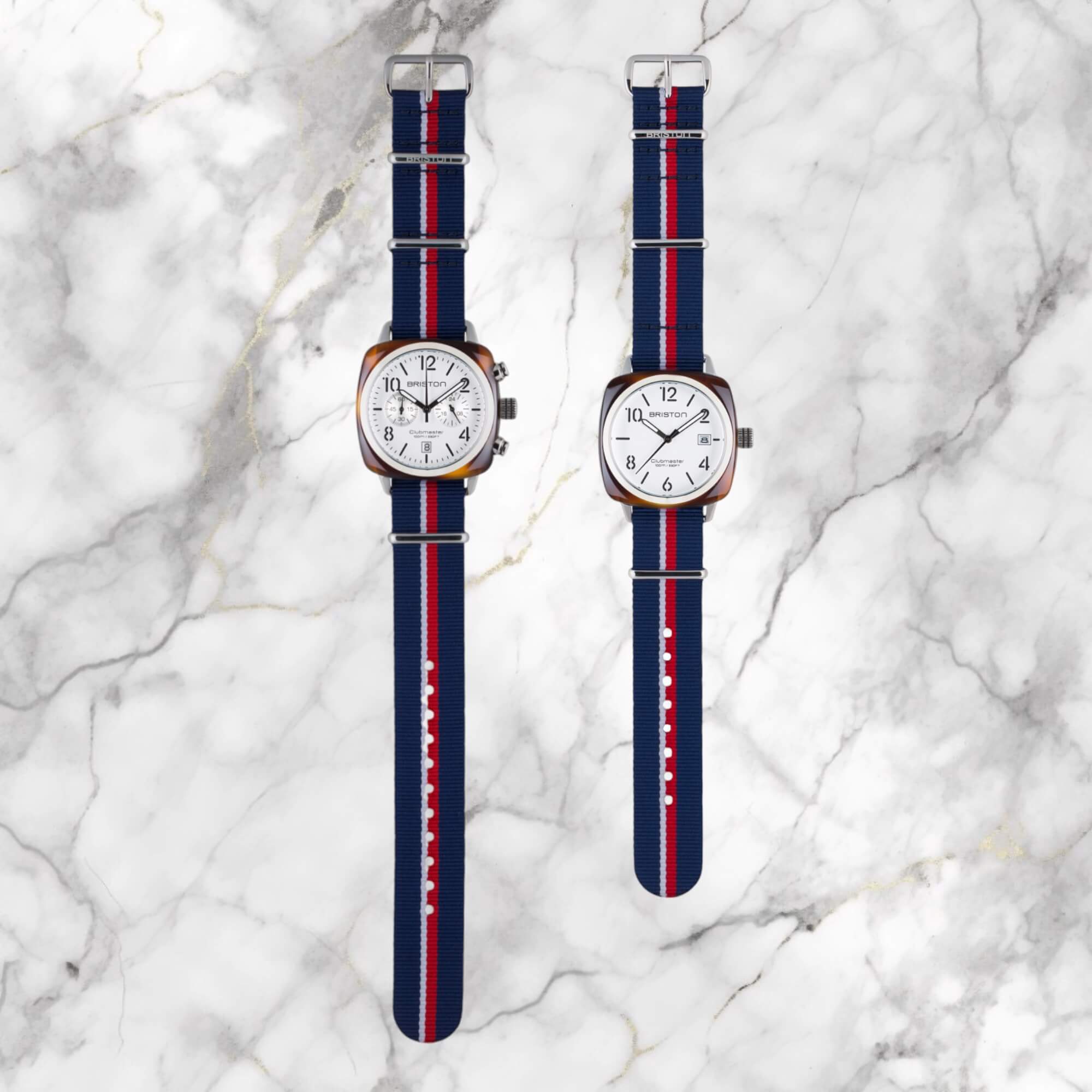 briston-bracelet-type-nato-20-mm-bleu-blanc-rouge-nylon-interchangeable image 3