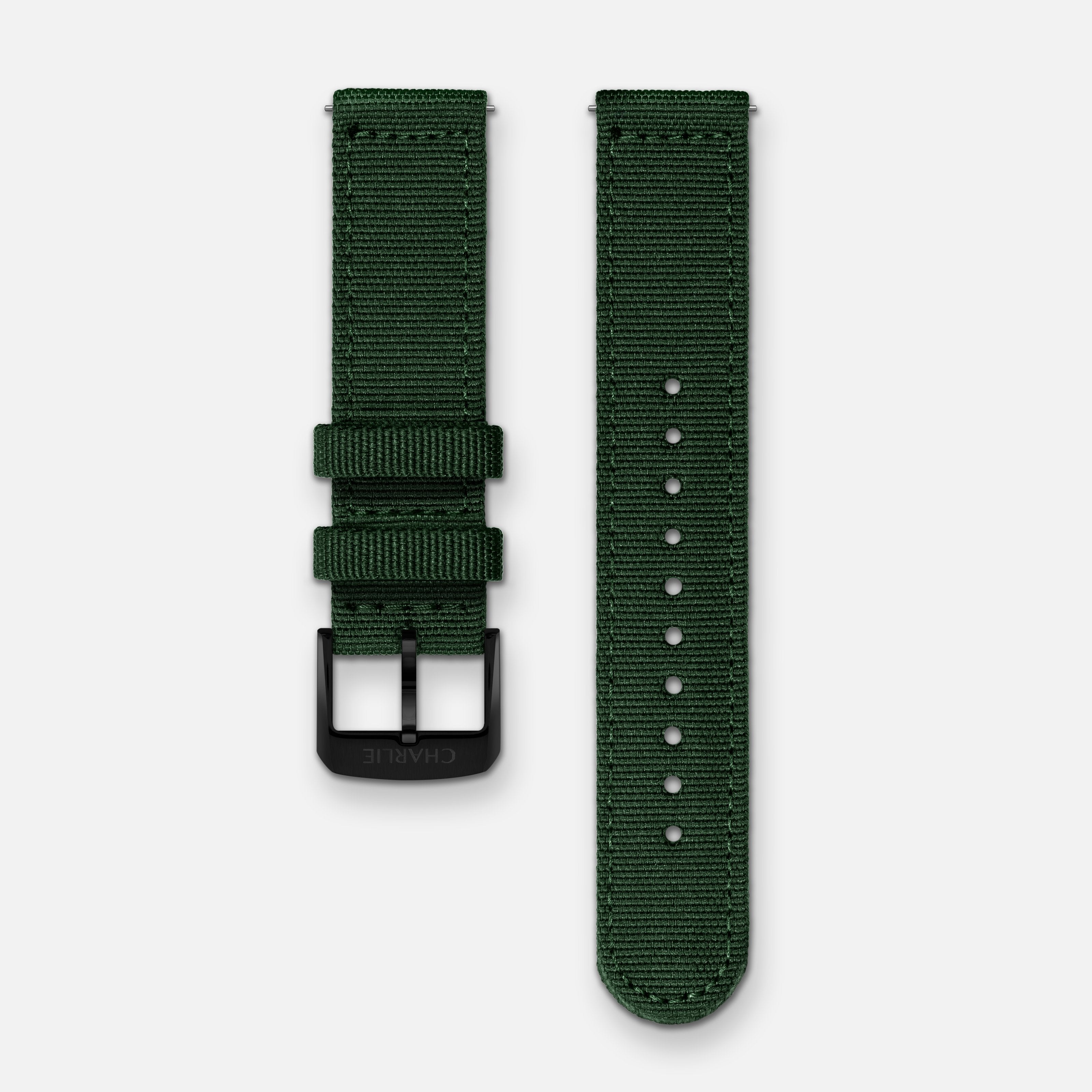 charlie-paris-bracelet-nylon-vert-20mm-interchangeable-sans-outil image 3