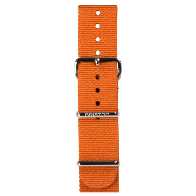 briston-clubmaster-classic-bracelet-type-nato-20-mm-marron-fonc image 1