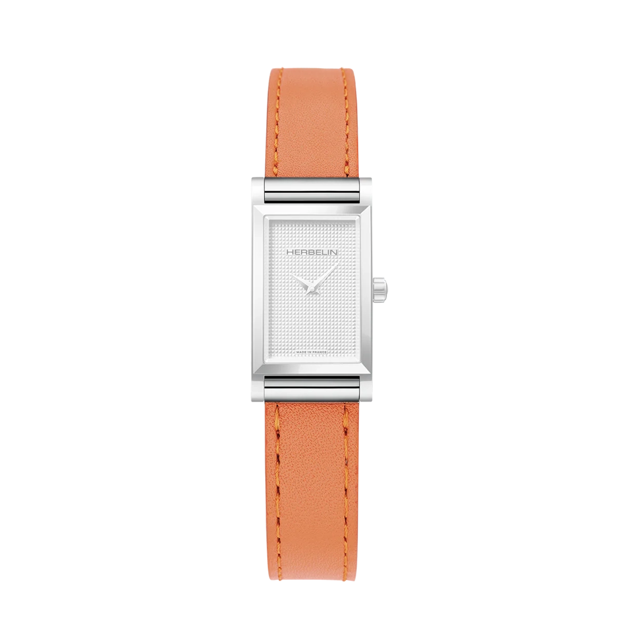 herbelin-antar-s-bracelet-simple-cuir-lisse-orange-nappa-soft image 2