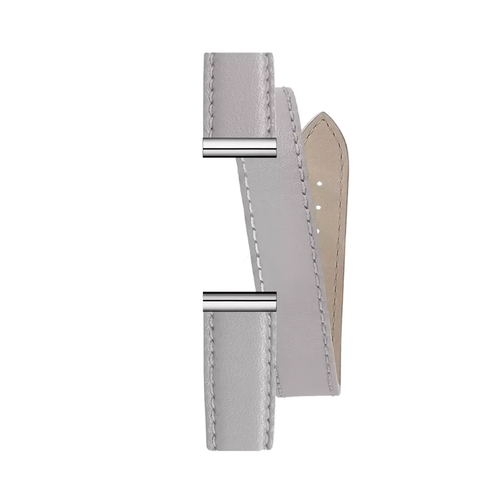 herbelin-antar-s-bracelet-montre-double-tour-cuir-nappa-gris-perle-interchangeab image 1
