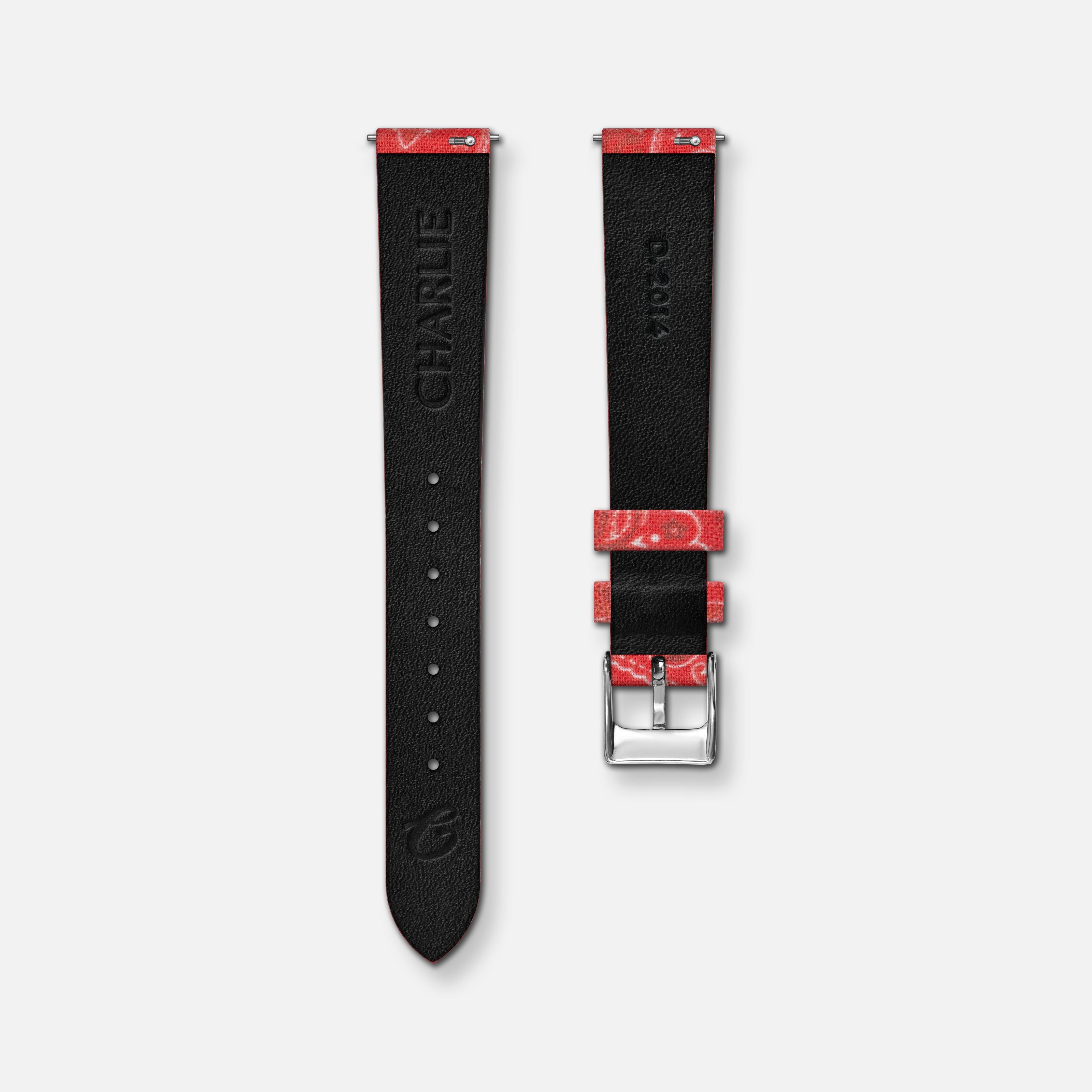 charlie-paris-bracelet-montre-tissu-bandana-rouge-14mm image 4