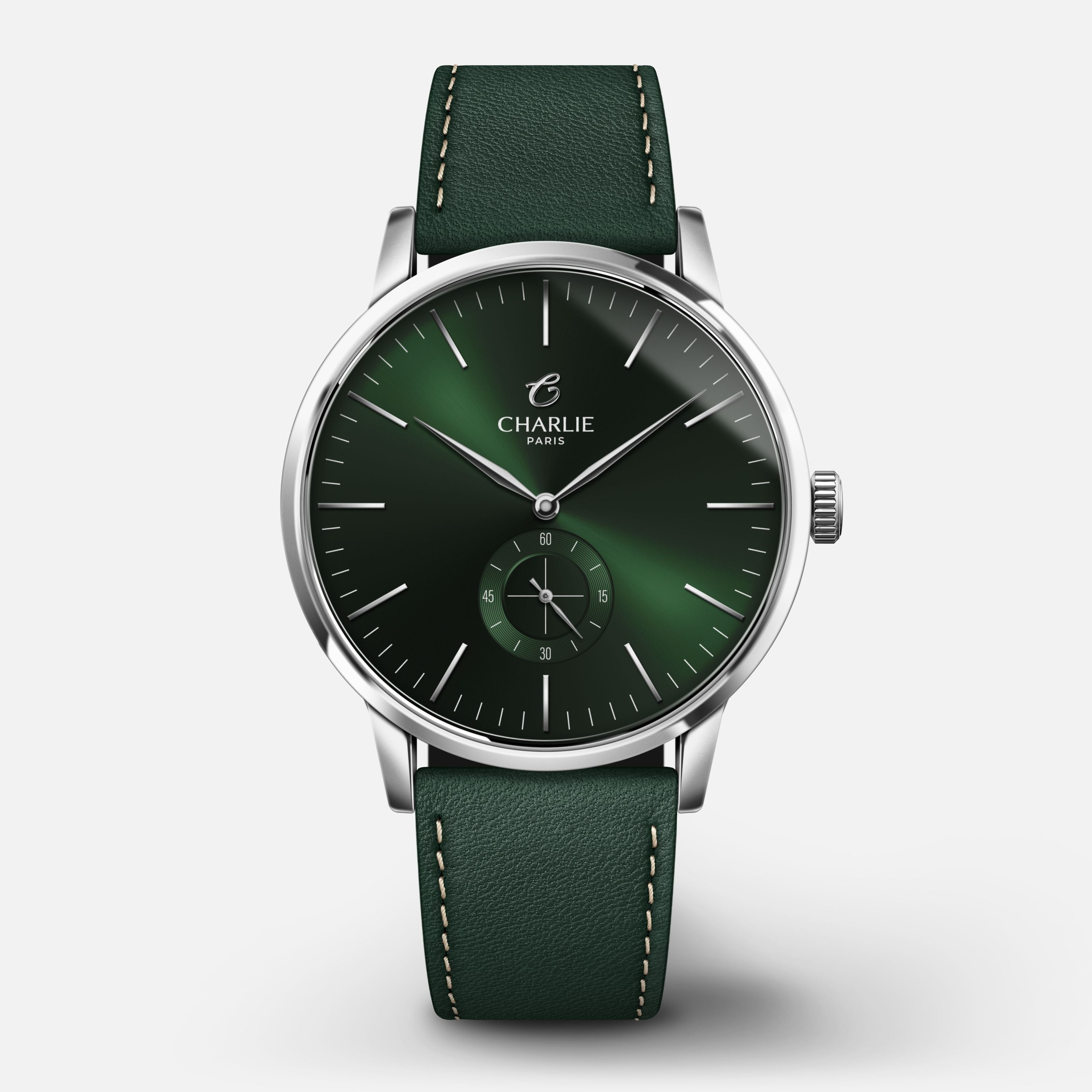 charlie-paris-horizon-montre-quartz-homme-39mm-cadran-vert image 7