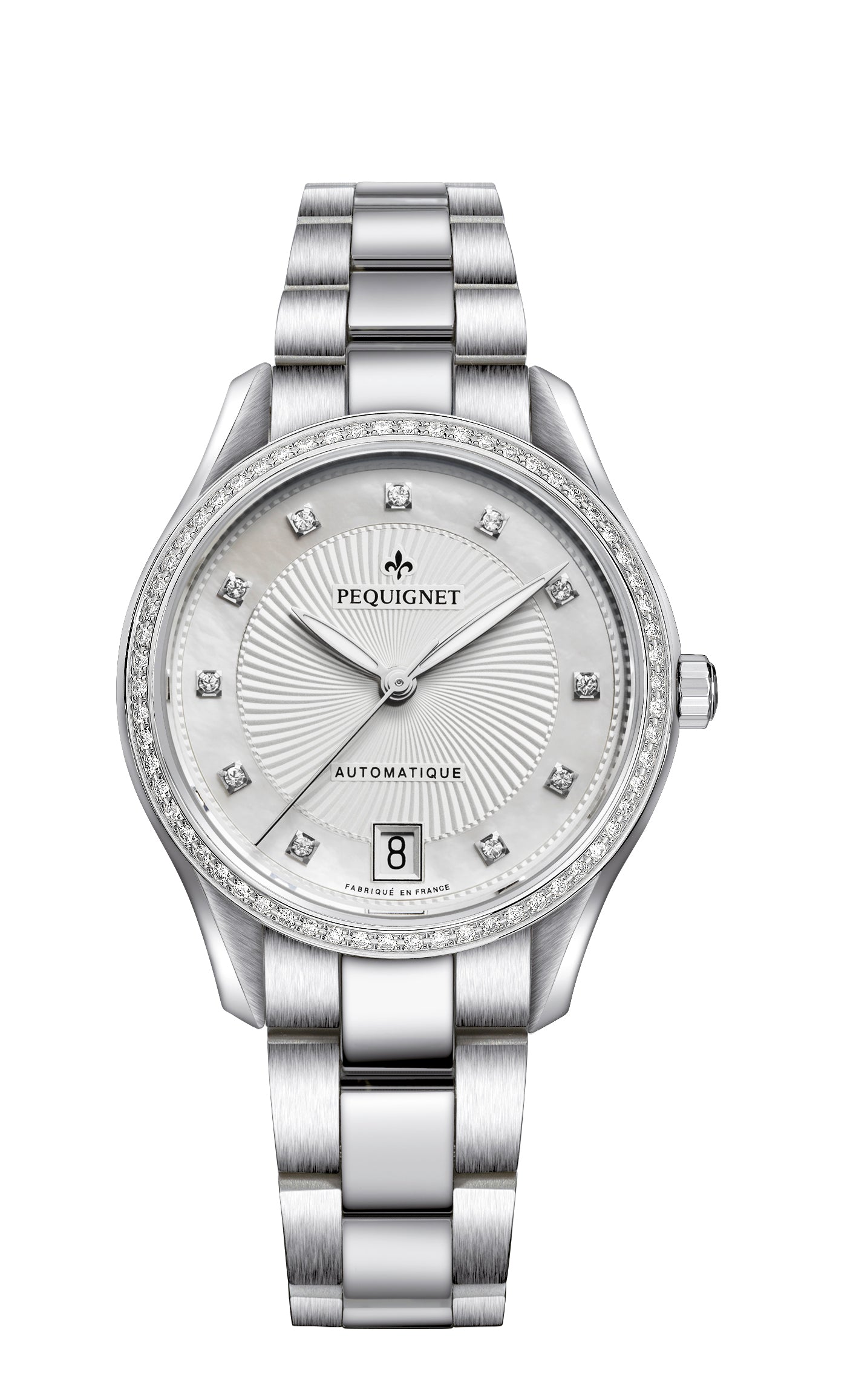pequignet-l-gance-montre-quartz-femme-62-diamants-nacre image 1