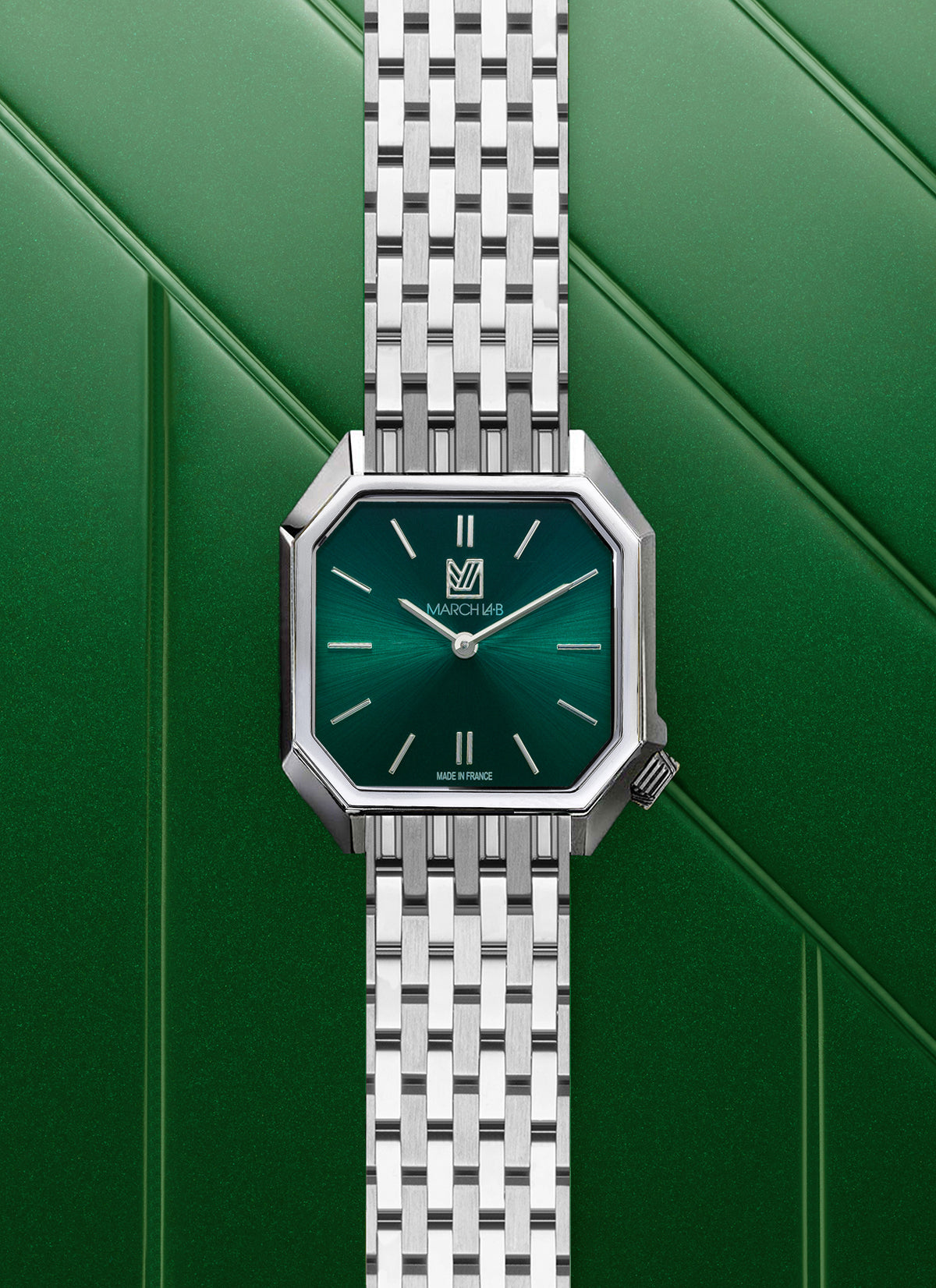 march-la-b-montre-dandy-mansart-forest-30mm-verte-quartz-suisse image 1
