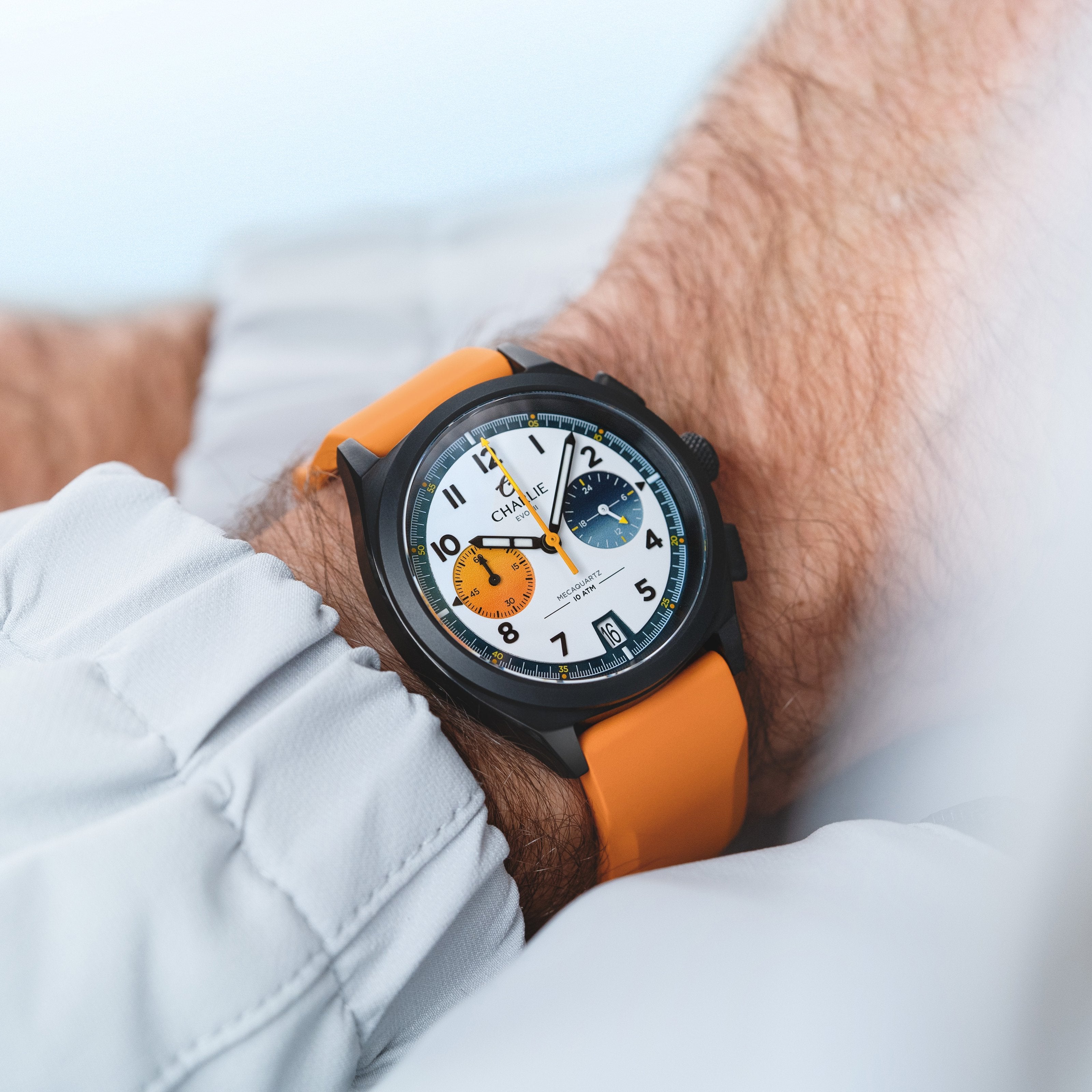 charlie-paris-grx-chronographe-evo-iii-montre-sport-homme-39mm-pvd-noir-cadran-b image 2