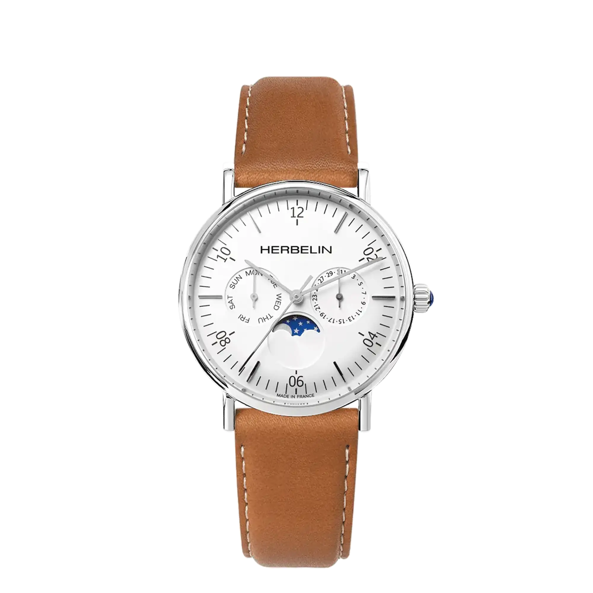 herbelin-inspiration-homme-quartz-acier-bracelet-cuir-bestseller image 1