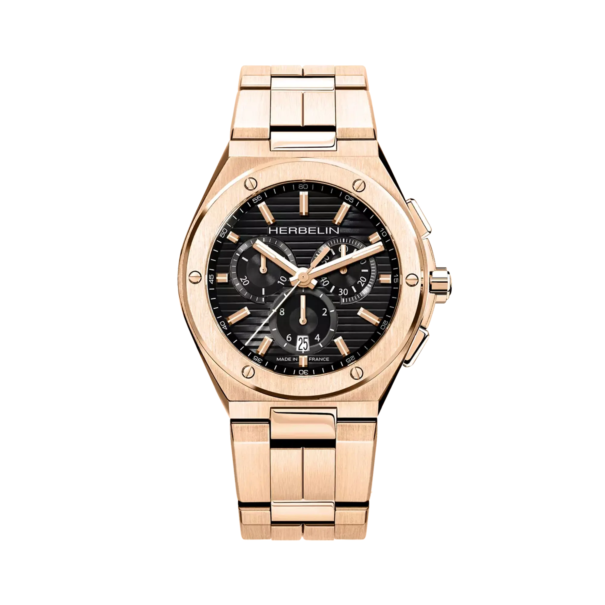 herbelin-cap-camarat-chronographe-acier-pvd-or-rose-homme image 1