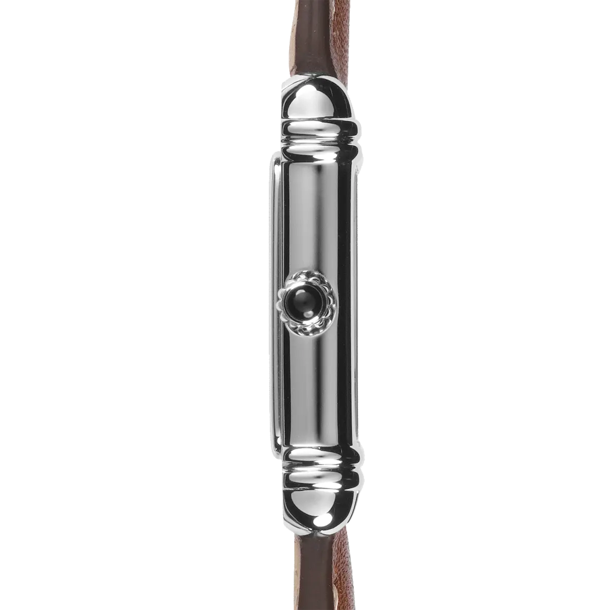 herbelin-art-d-co-femme-quartz-acier-cuir-camel-cadran-argent image 3