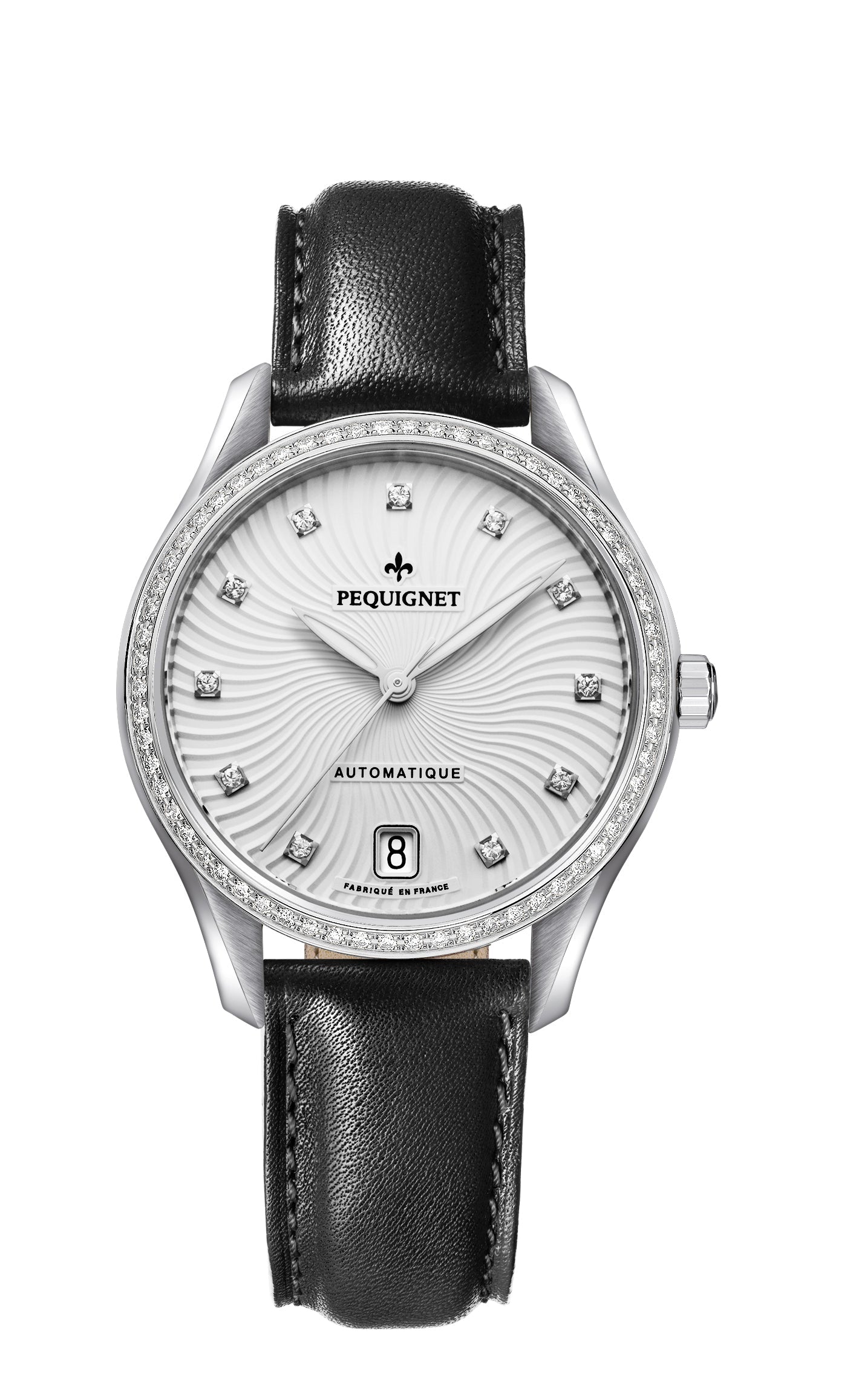 pequignet-l-gance-femme-lunette-62-diamants-bracelet-cuir-montre-date-6h image 7