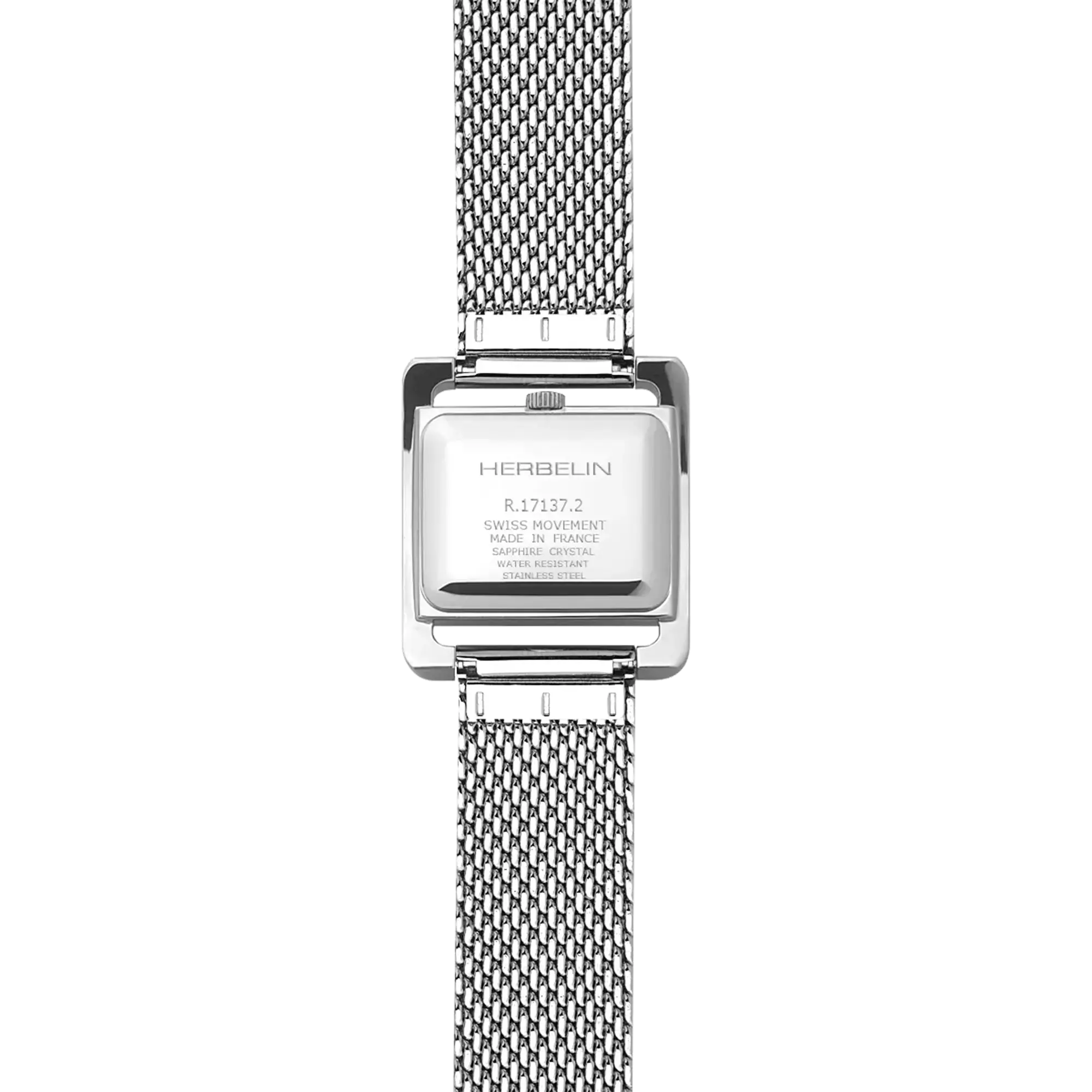 herbelin-5-me-avenue-quartz-montre-femme-nacre-maille-milanaise-acier image 4