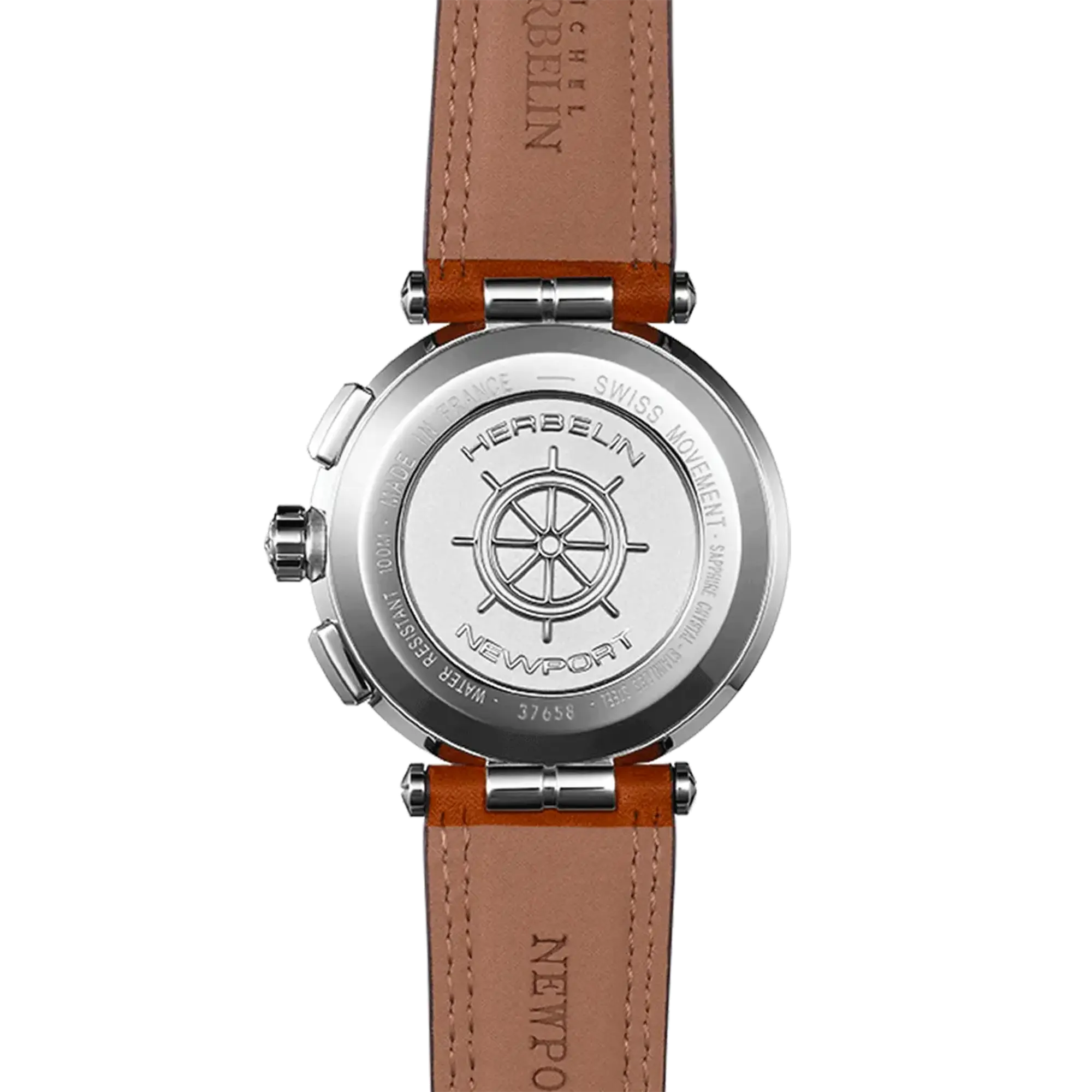 herbelin-newport-chronographe-homme-cadran-bleu-soleil-bo-tier-acier-bracelet-cu image 4