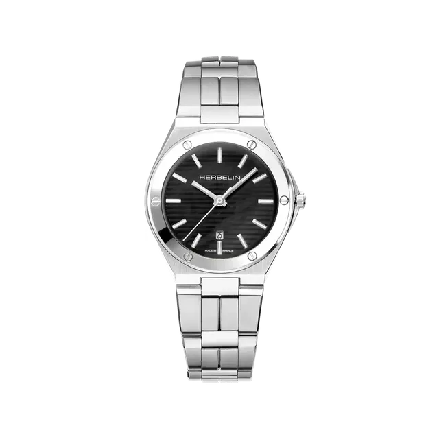herbelin-cap-camarat-montre-femme-acier-nacre-noire-quartz image 1