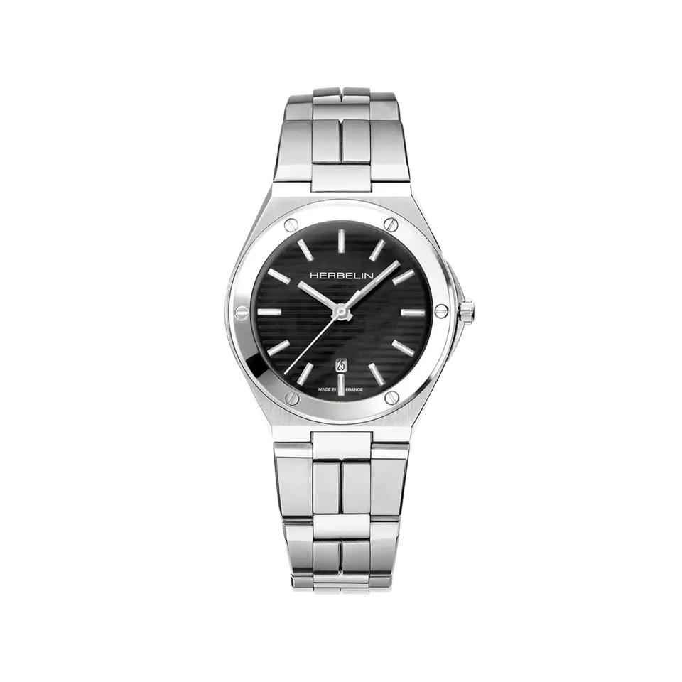 herbelin-cap-camarat-montre-femme-acier-nacre-noire-quartz image 1