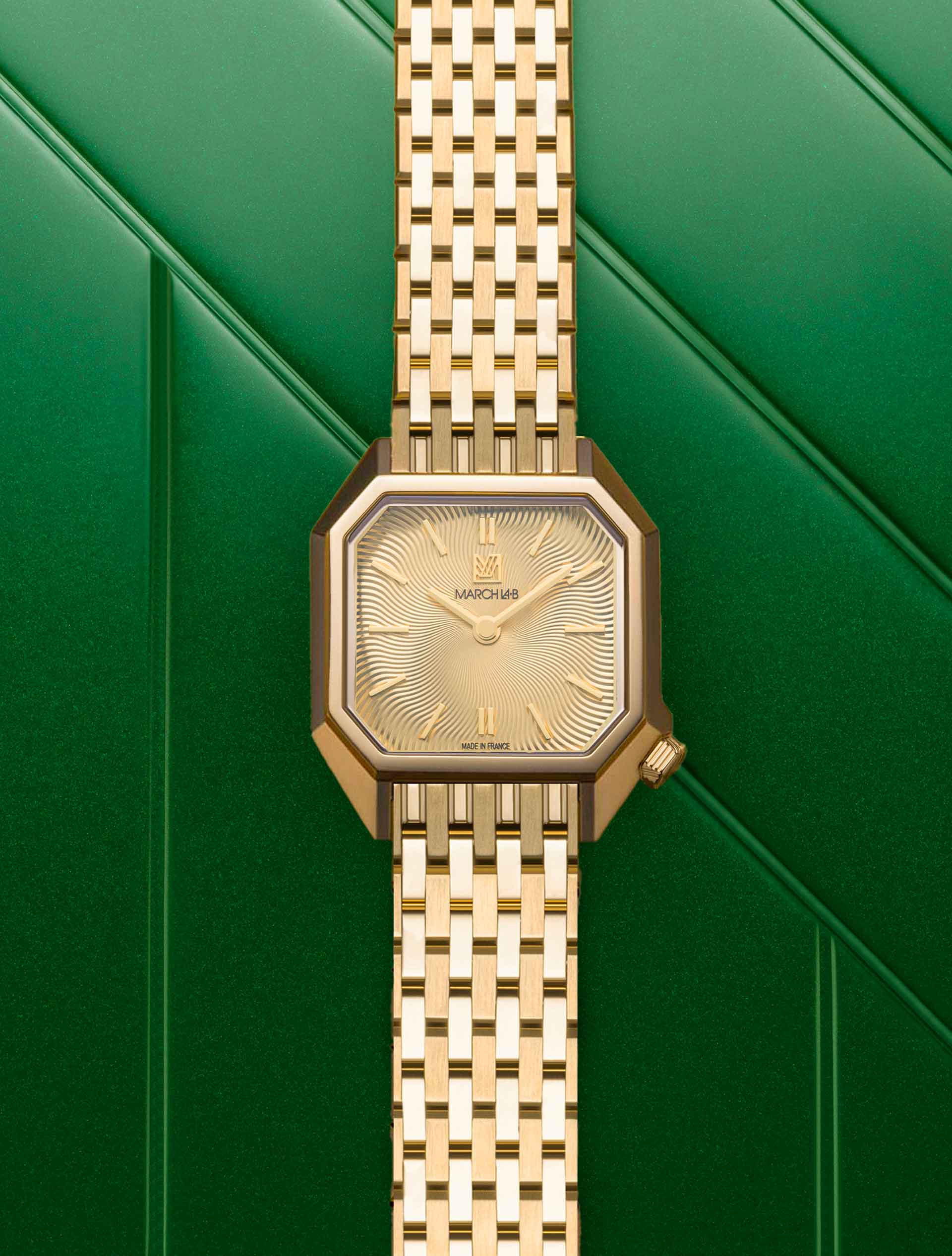 march-la-b-lady-mansart-spirale-or-montre-femme-octogonale-26-mm image 2