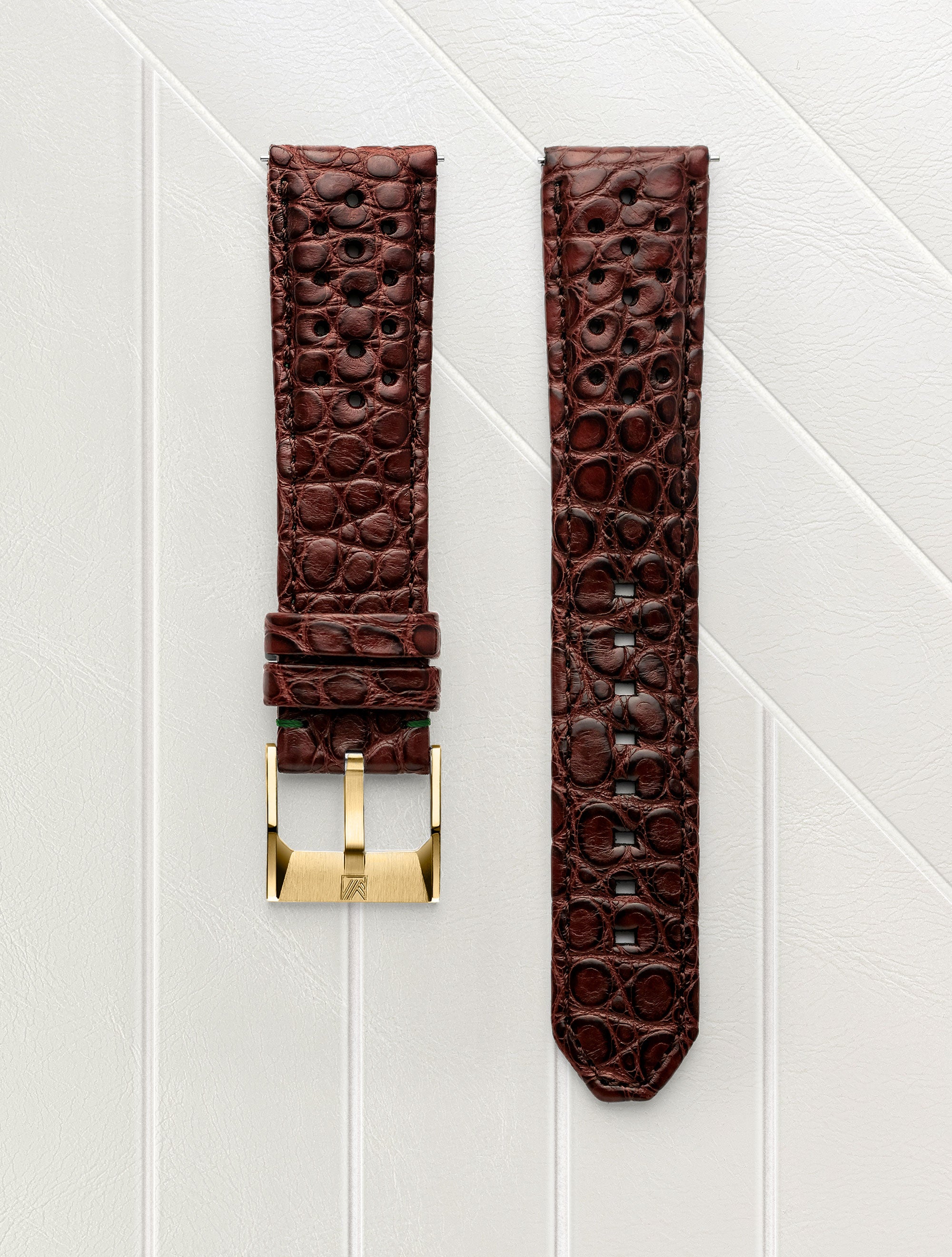 march-la-b-bracelet-alligator-perfor-marron-20-mm image 2