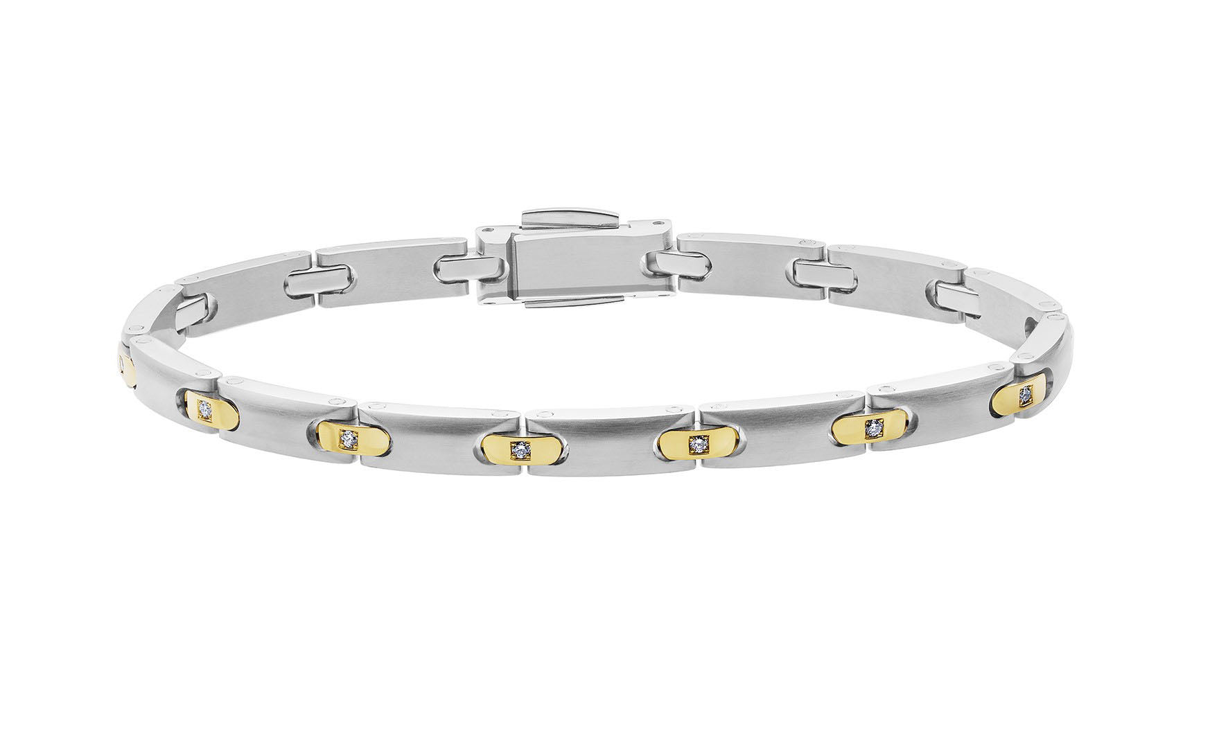 pequignet-moorea-bracelets-bijoux-acier-or-maille-signature image 1