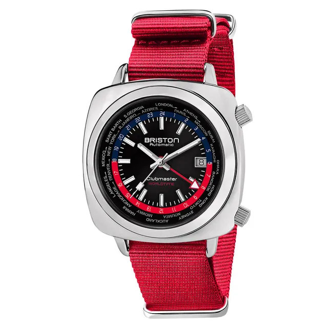 briston-clubmaster-traveler-worldtime-montre-automatique-gmt-42-mm-acier-rouge image 1