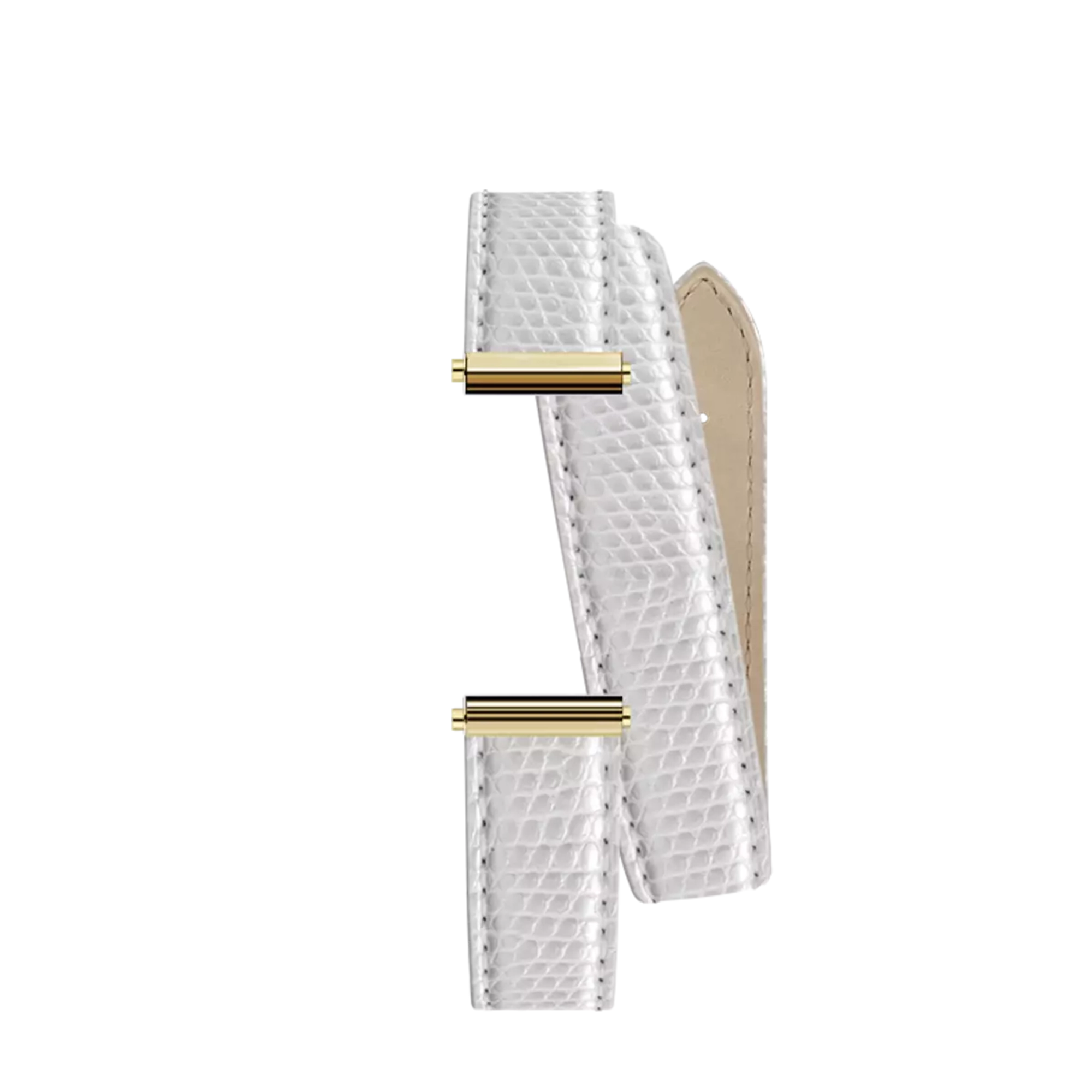 herbelin-antar-s-bracelet-double-tour-cuir-blanc-iguane-2 image 1