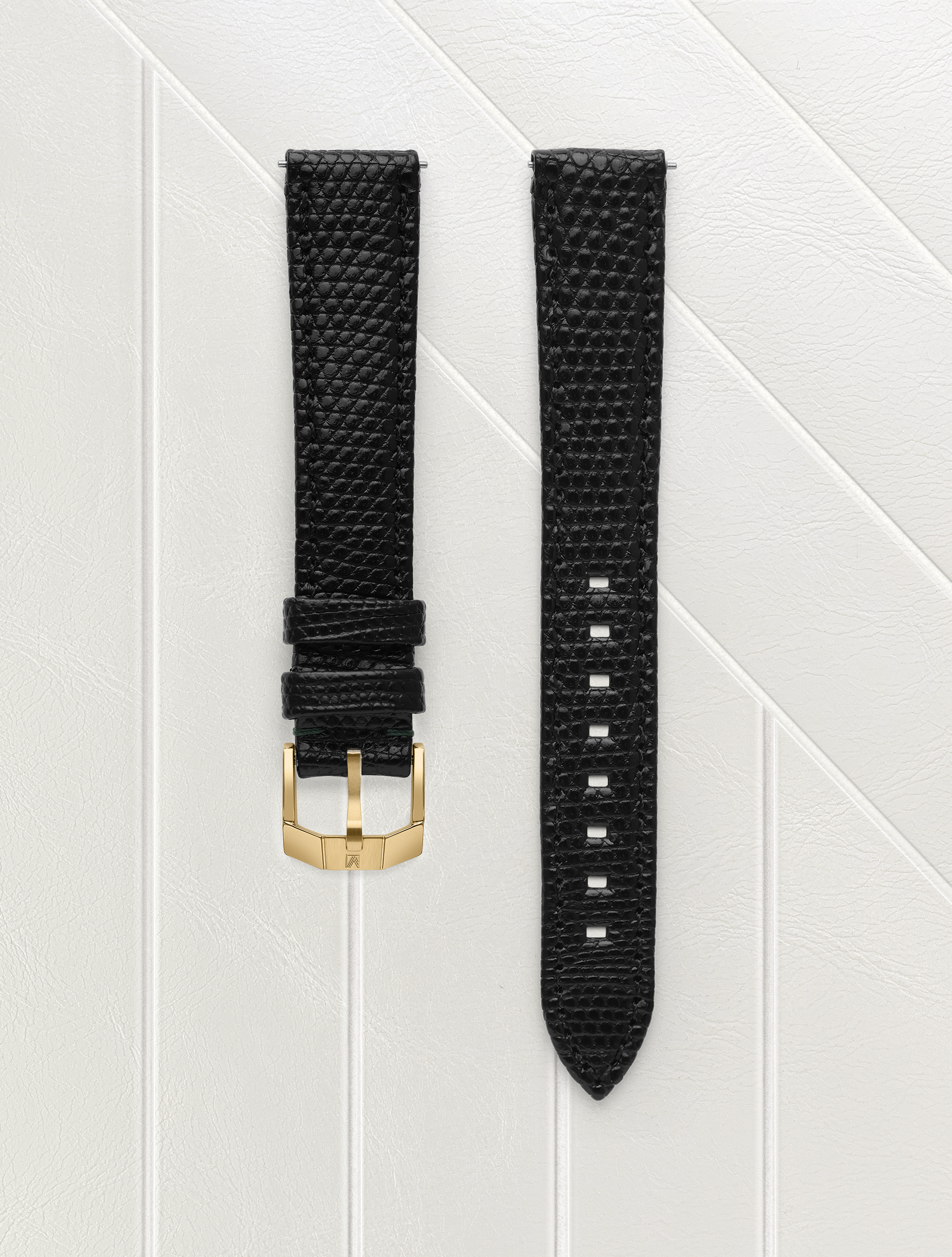 march-la-b-bracelet-l-zard-noir-16mm-interchangeable image 2