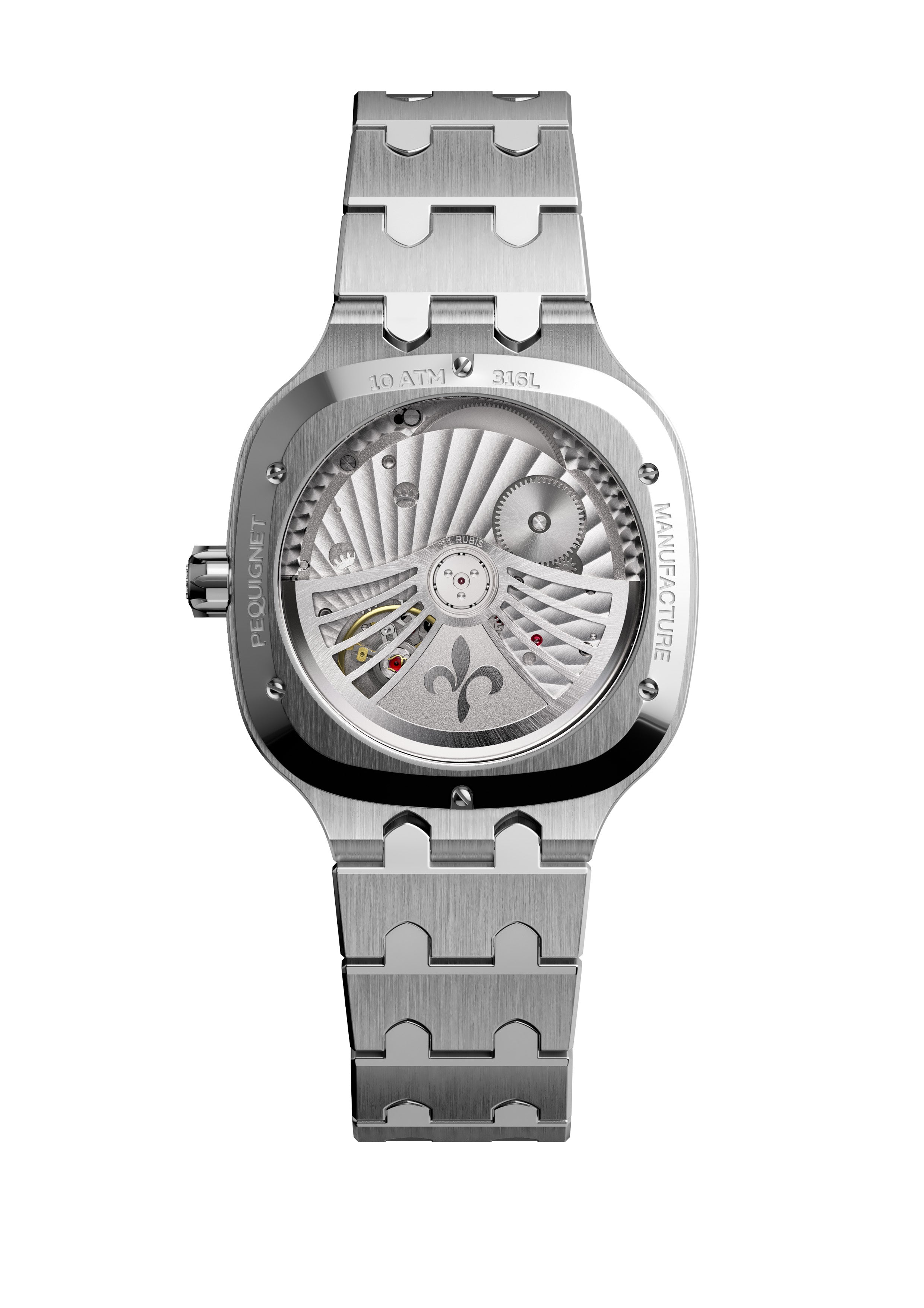 pequignet-concorde-36-mm-montre-femme-acier-cadran-gris-anthracite image 3
