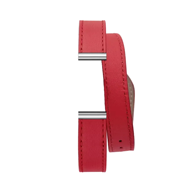 herbelin-antar-s-bracelet-double-tour-rouge-coquelicot-cuir image 1