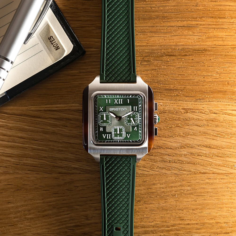 briston-streamliner-kennedy-chrono-38-5-mm-vert-anglais-quartz image 3