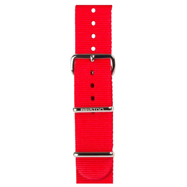 briston-clubmaster-classic-bracelet-type-nato-20-mm-rouge image 1
