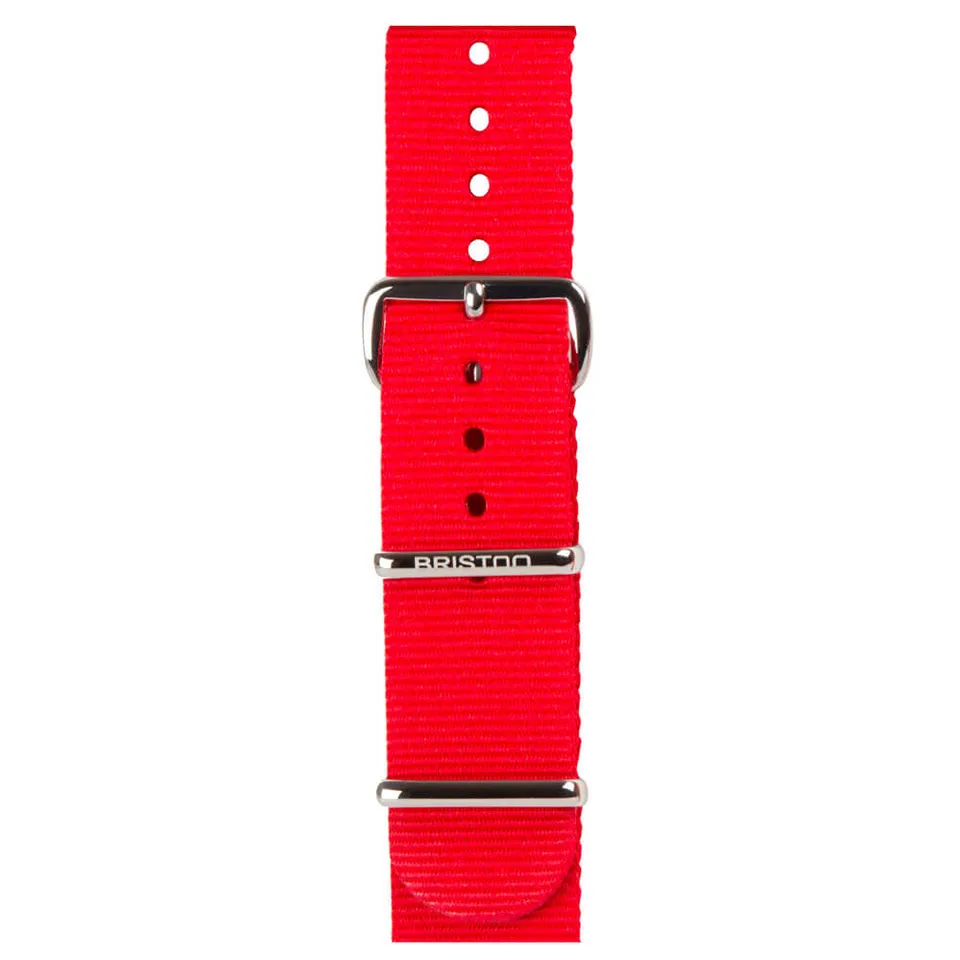 briston-clubmaster-classic-bracelet-type-nato-20-mm-rouge image 1