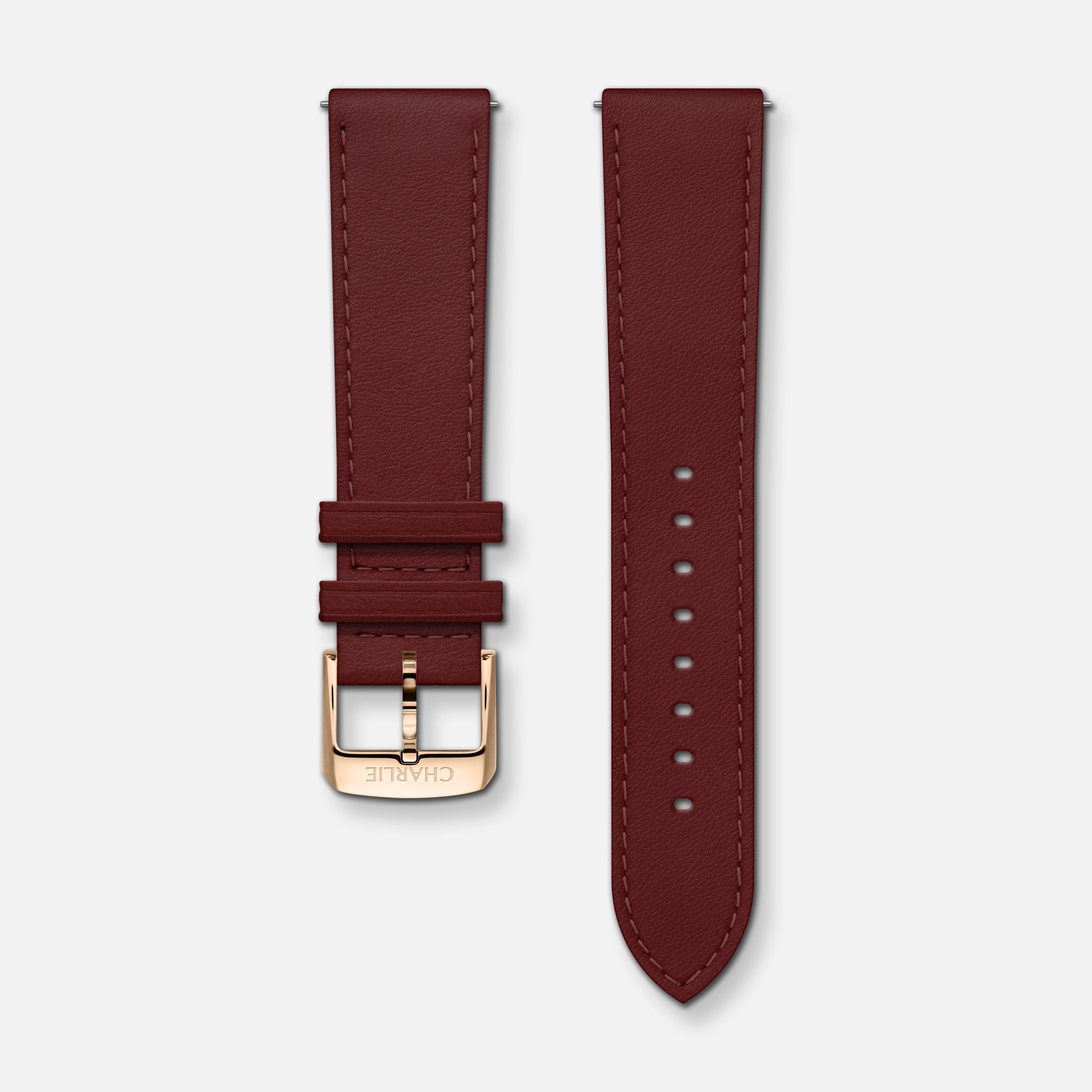 charlie-paris-bracelet-cuir-bordeaux-20mm-boucle-ardillon-interchangeable image 3