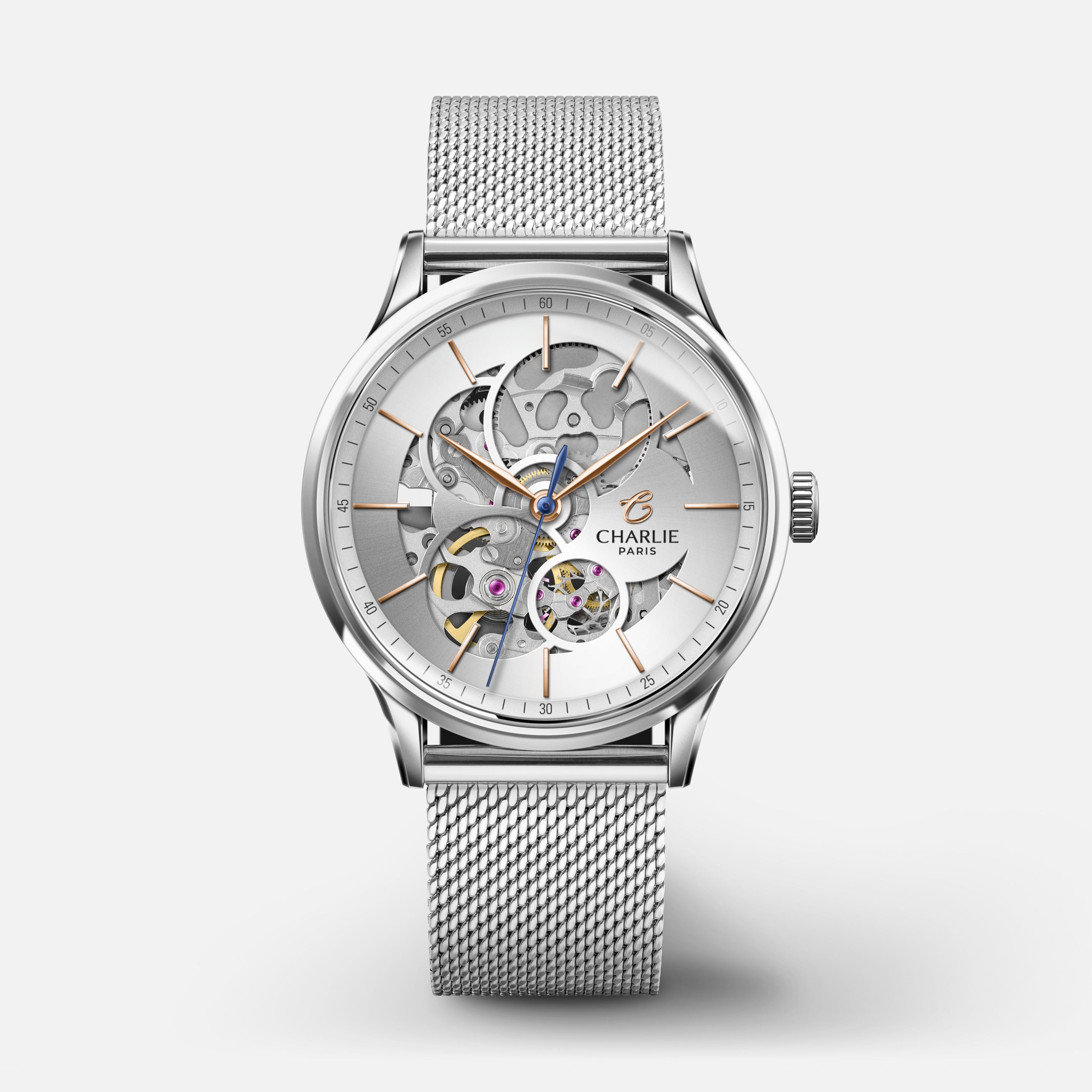 charlie-paris-initial-36-montre-automatique-femme-ajour-e-acier-36-mm image 1