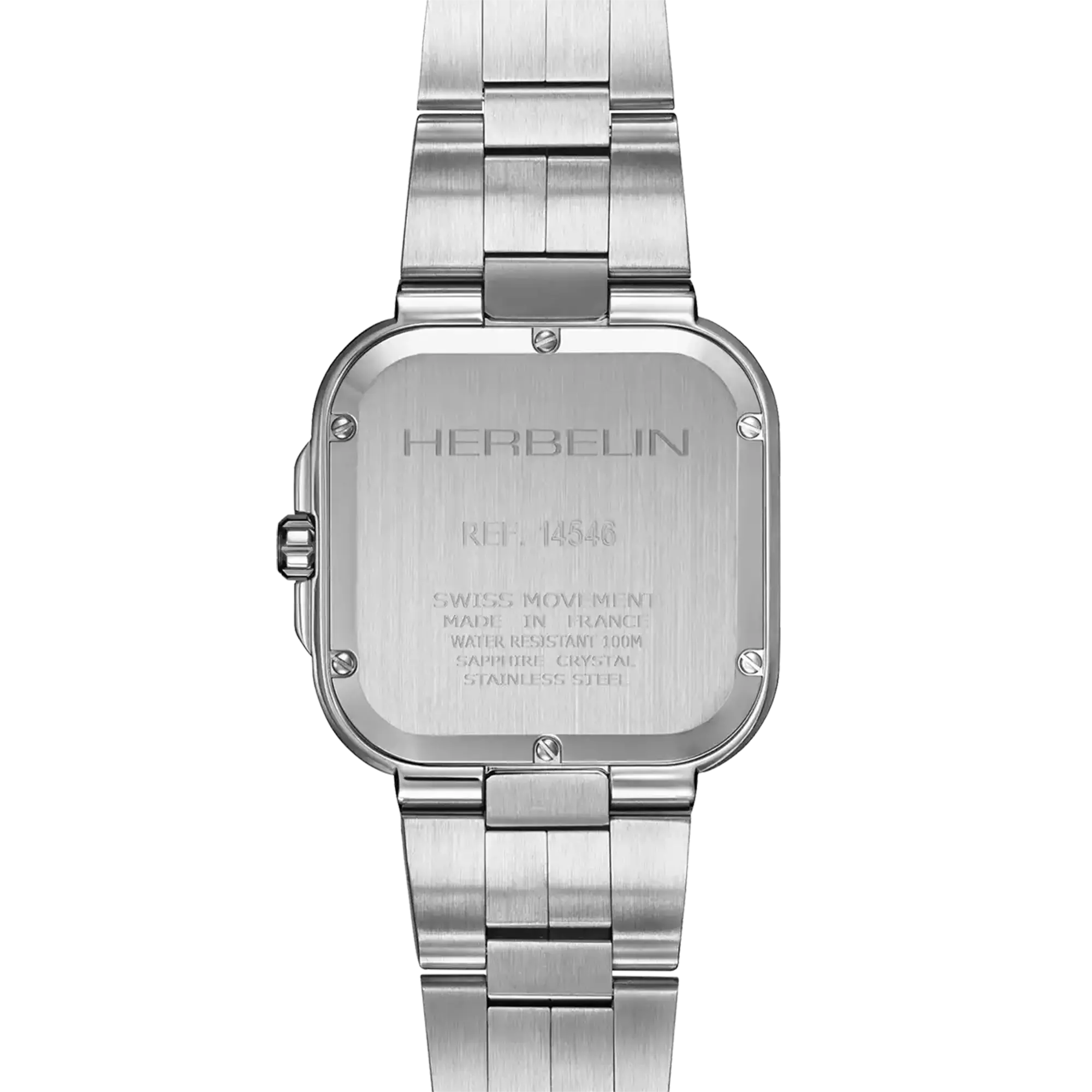 herbelin-cap-camarat-square-quartz-montre-homme-noir-acier-316l image 4