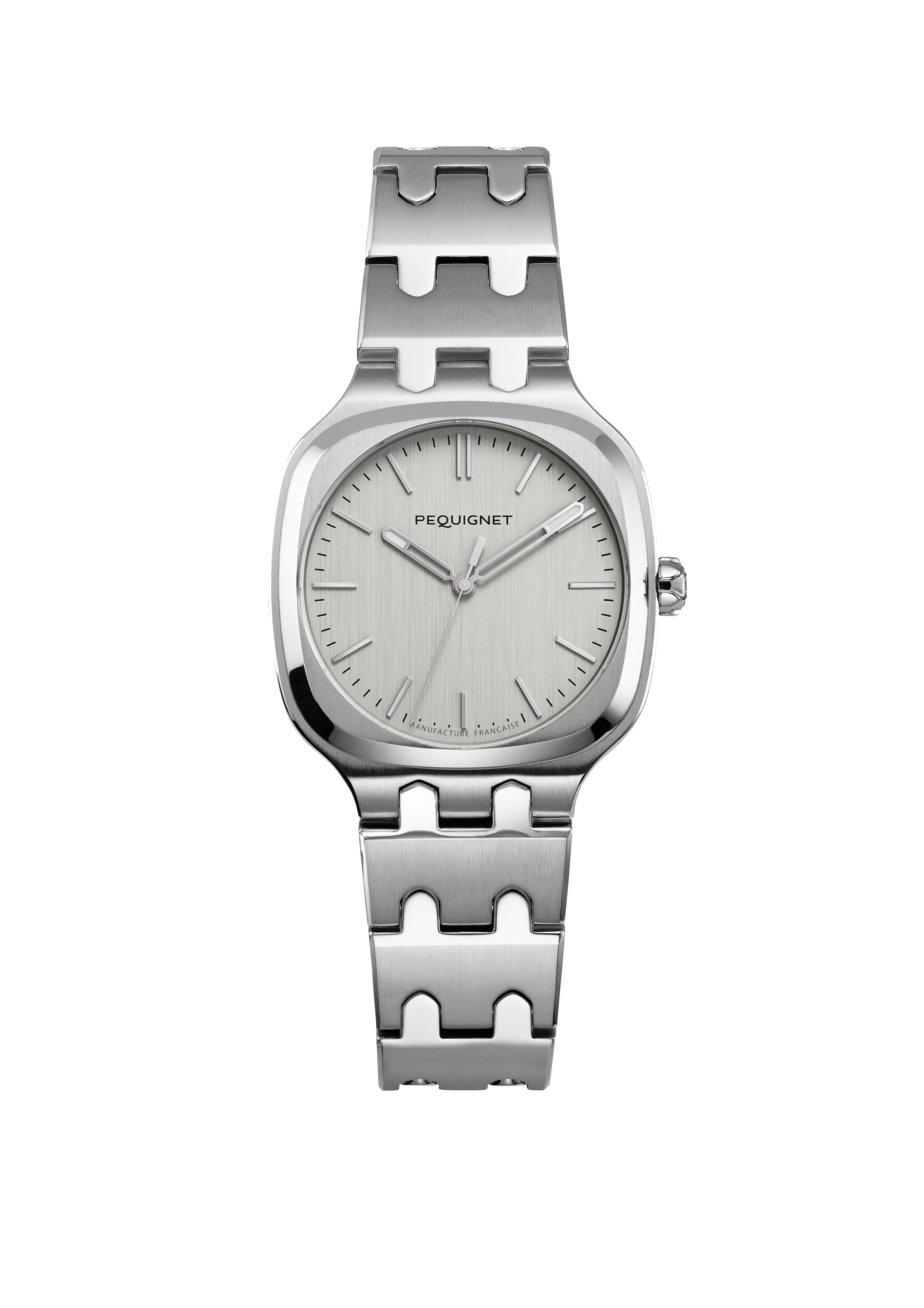 pequignet-concorde-30-mm-cadran-argent-acier-montre-sport-chic-quartz image 2