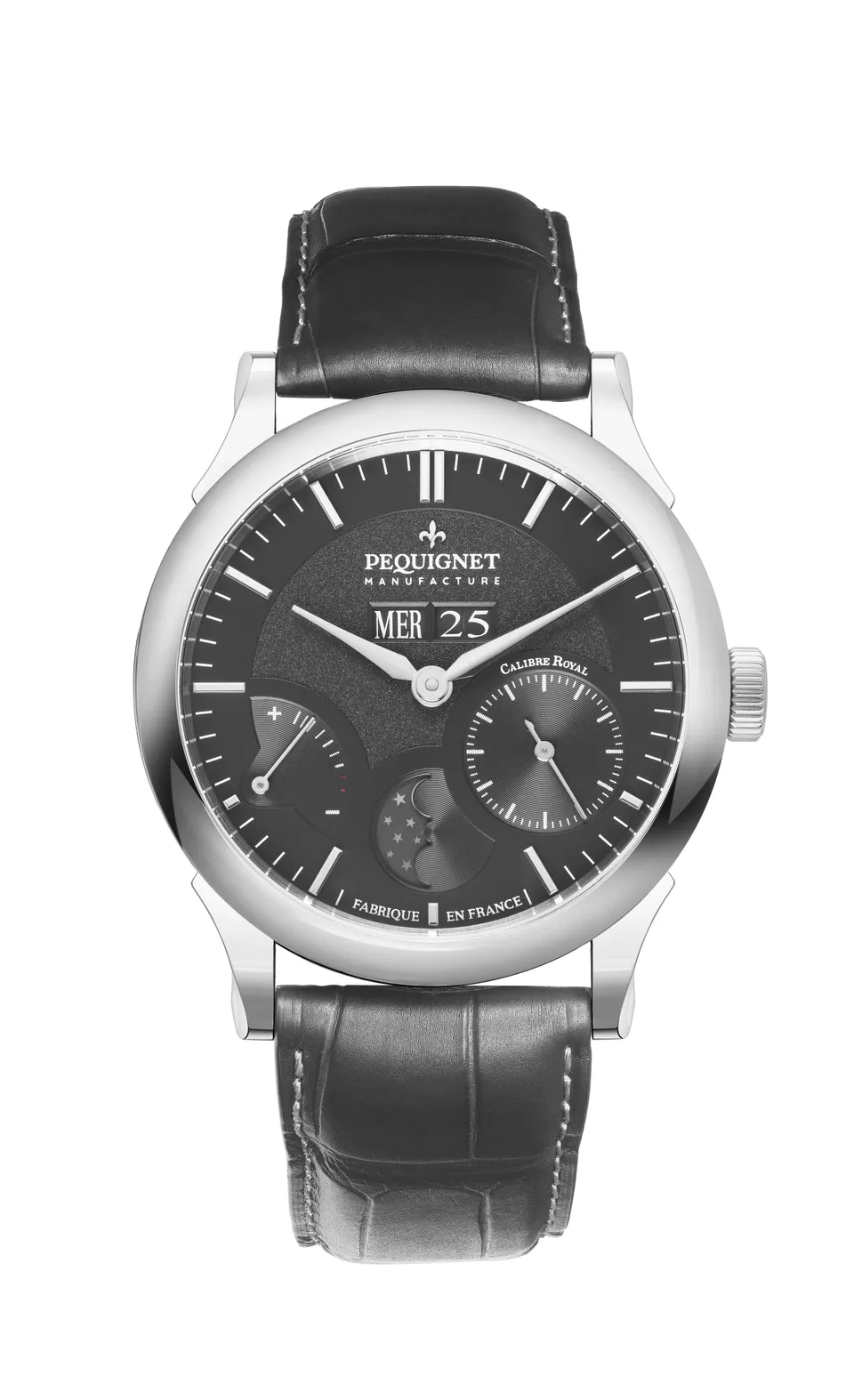 pequignet-royale-paris-cadran-gris-anthracite-petite-seconde-phase-de-lune-r-ser image 1