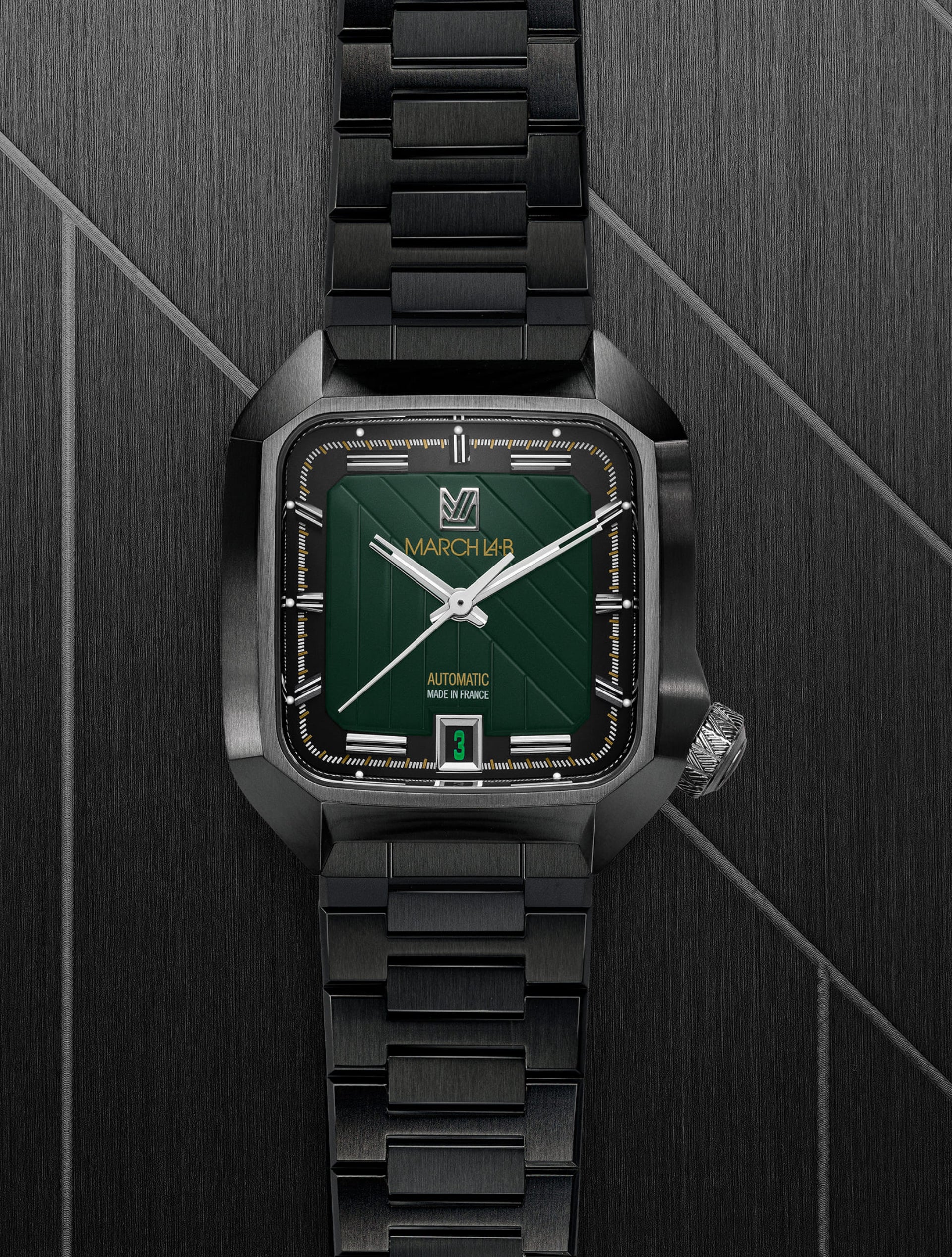 march-la-b-am2-slim-automatique-ultimate-montre-homme-36-mm-cadran-vert image 1