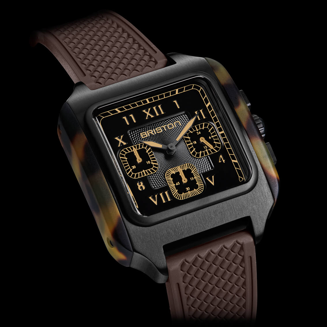 briston-streamliner-kennedy-chrono-safari-noir-mat-38-5-mm-quartz image 2