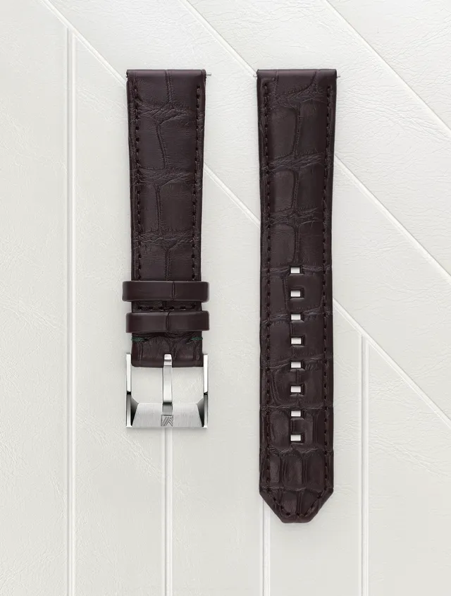 march-la-b-bracelet-alligator-marron-20mm-interchangeable image 1