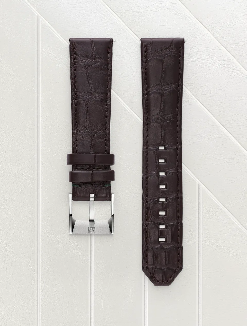 march-la-b-bracelet-alligator-marron-20mm-interchangeable image 1