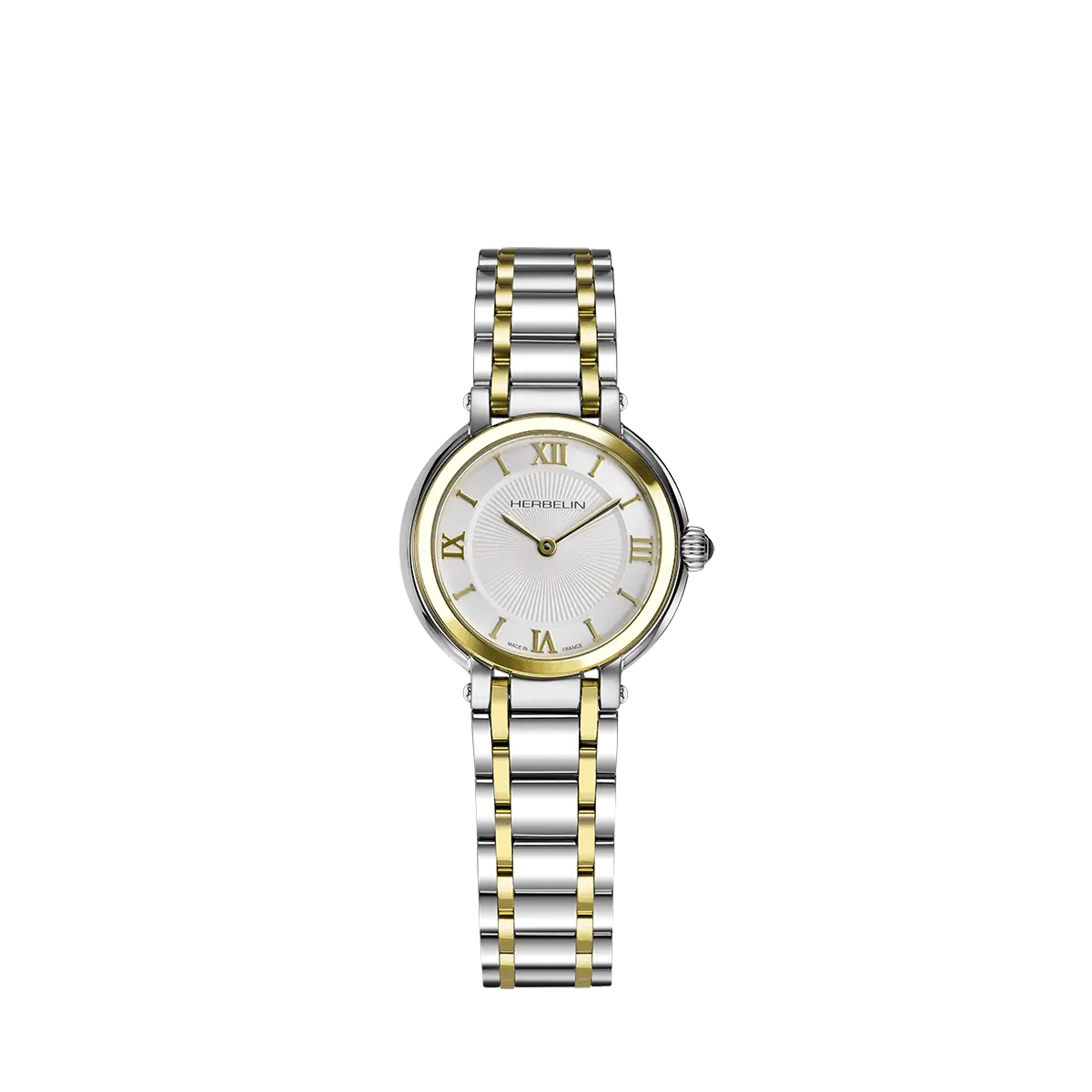 herbelin-galet-quartz-bicolore-montre-femme-acier-et-pvd-or image 1