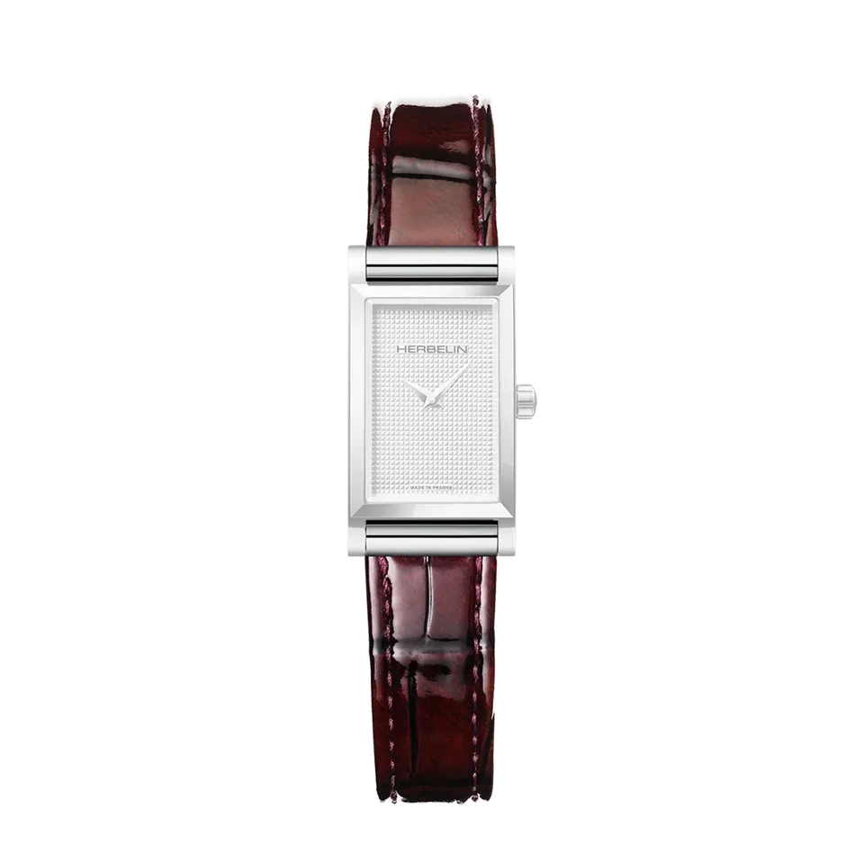 herbelin-antar-s-bracelet-simple-bordeaux-vernis-bracelet-cuir-verni image 1