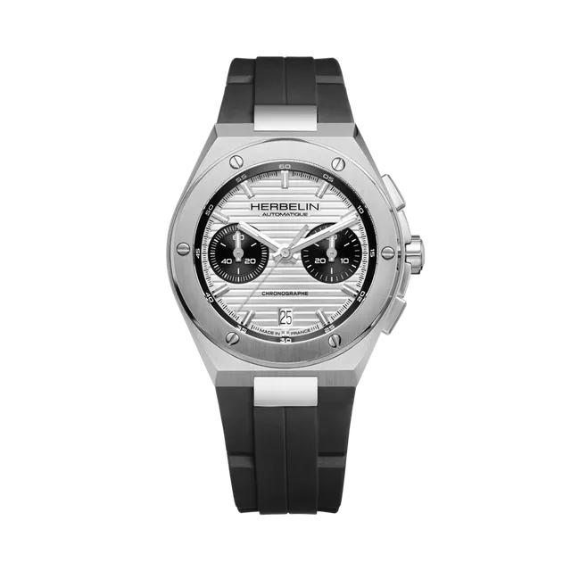 herbelin-cap-camarat-chronographe-automatique-acier-noir-homme-42mm image 1