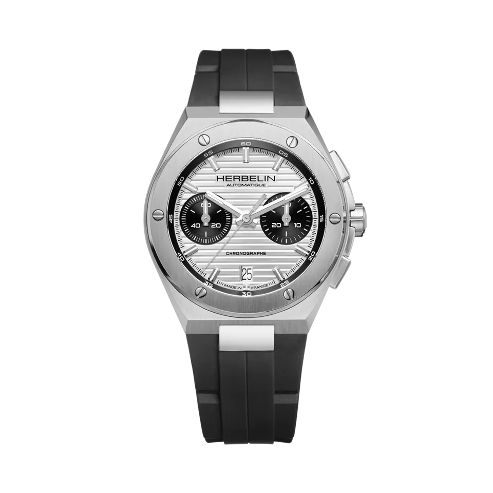 herbelin-cap-camarat-chronographe-automatique-acier-noir-homme-42mm image 1