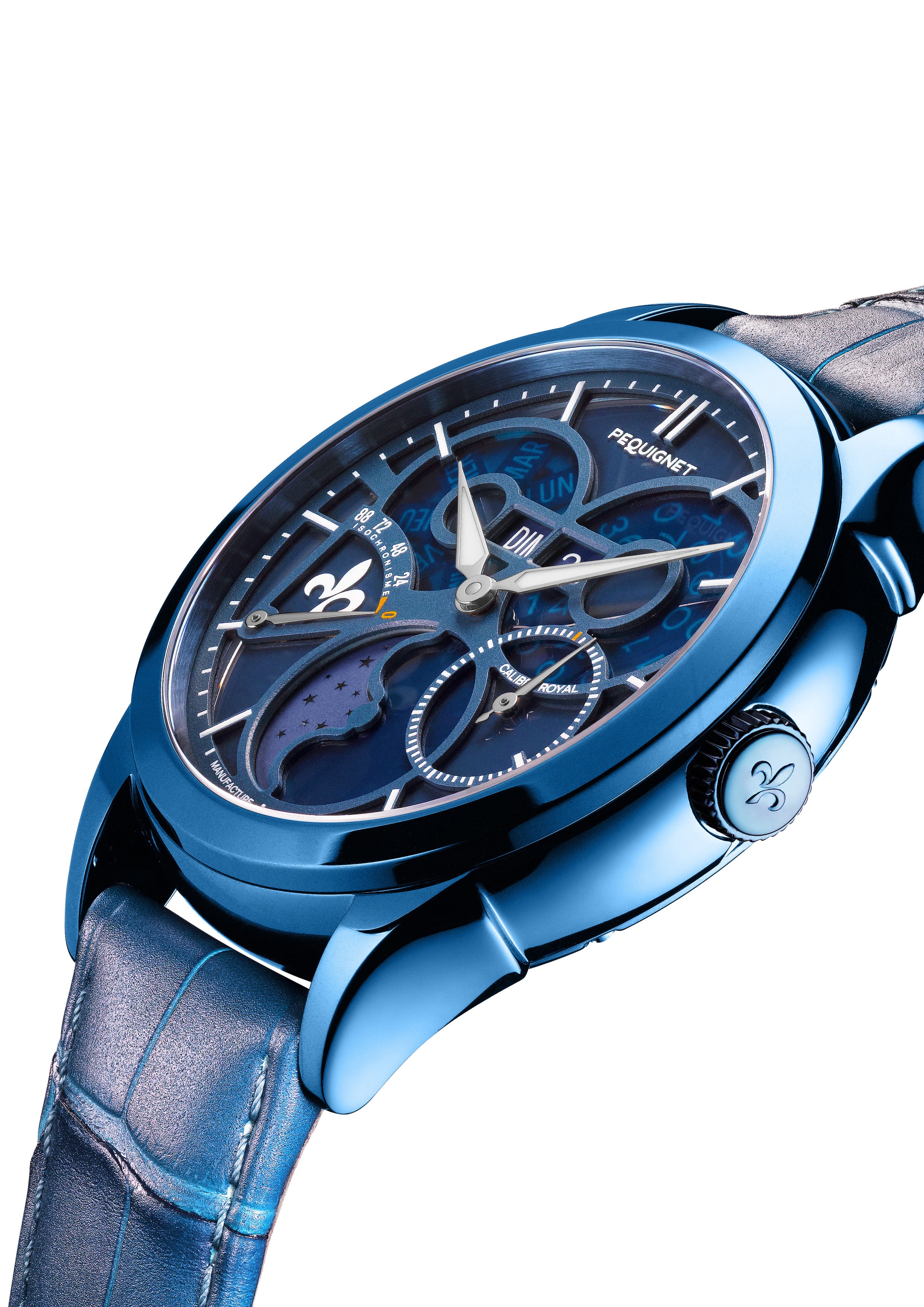 pequignet-royale-saphir-s-rie-limit-e-montre-bleu-topaze-phase-de-lune image 3