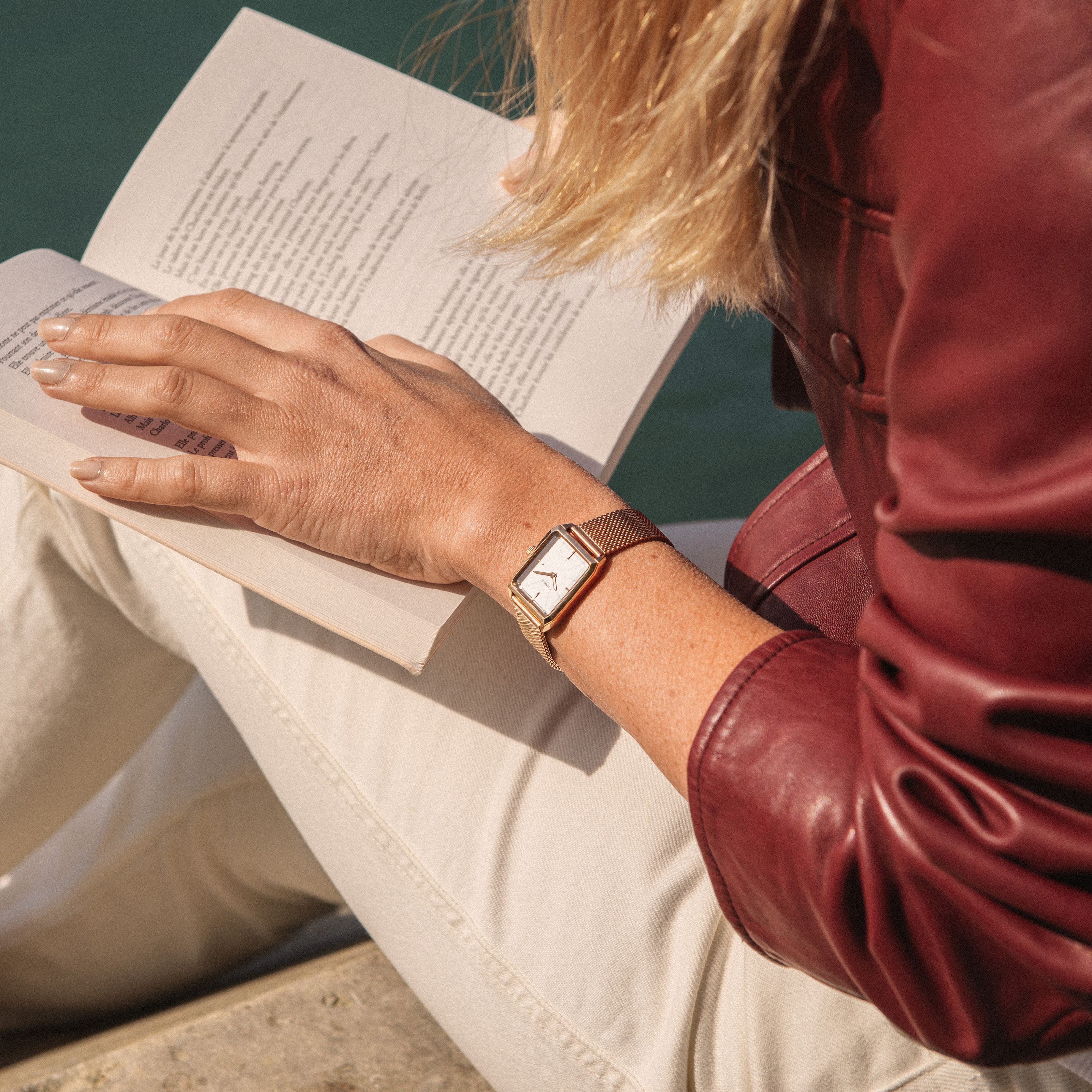 charlie-paris-bracelet-maille-milanaise-dor-rose-14mm image 2