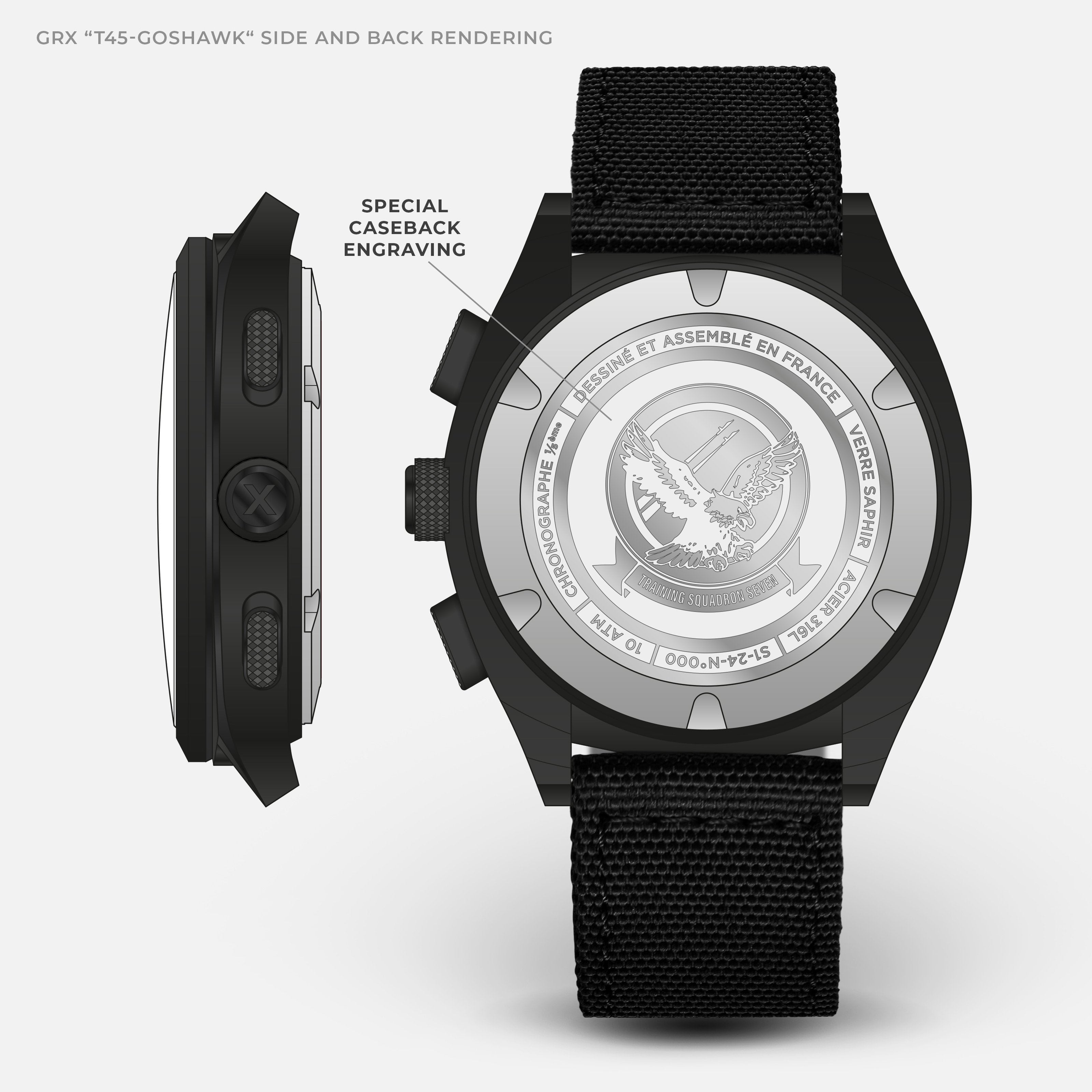 charlie-paris-grx-t45-goshawk-chronographe-m-ca-quartz-39mm-pvd-noir image 2